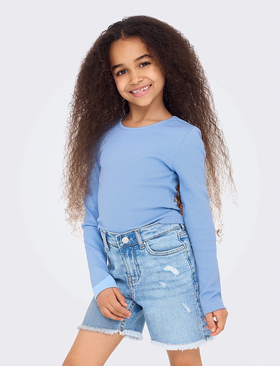 Kids Only - KOGNESSA LIFE LS CONTRAST CUTOUT TOP JRS - langärmelig - open air - 0