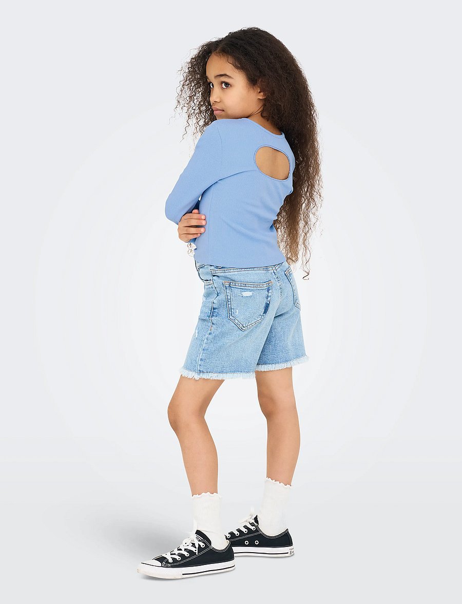 Kids Only - KOGNESSA LIFE LS CONTRAST CUTOUT TOP JRS - langärmelig - open air - 3