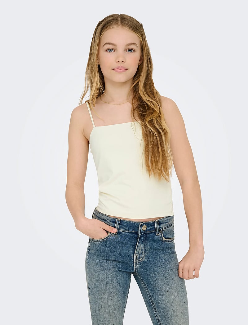 Kids Only - KOGEA SHORT DOUBLE LAYER SINGLET JRS - débardeurs - cloud dancer - 0