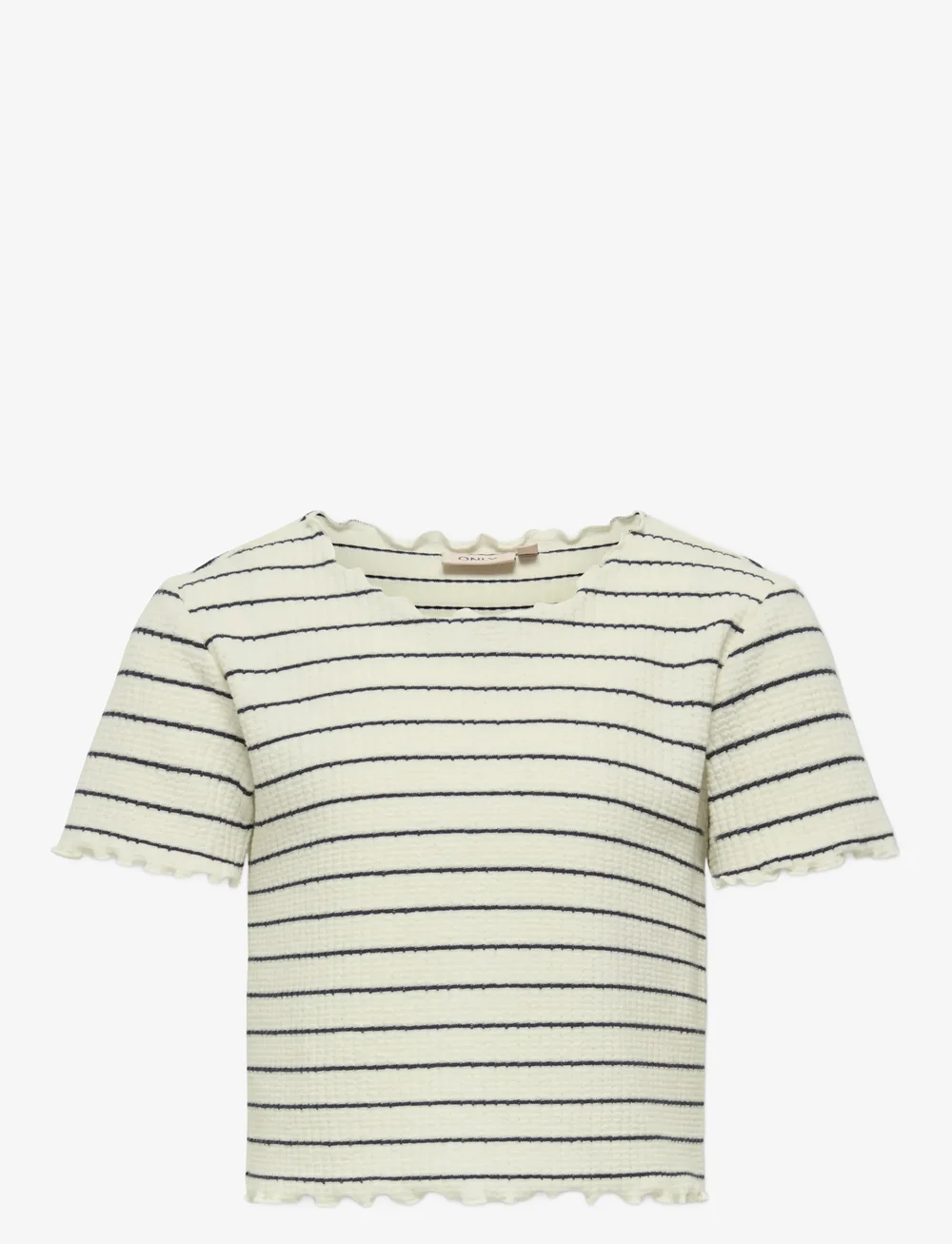 Kids Only - KOGANITS LIFE S/S CROPPED TOP JRS - kurzärmelige - antique white - 1