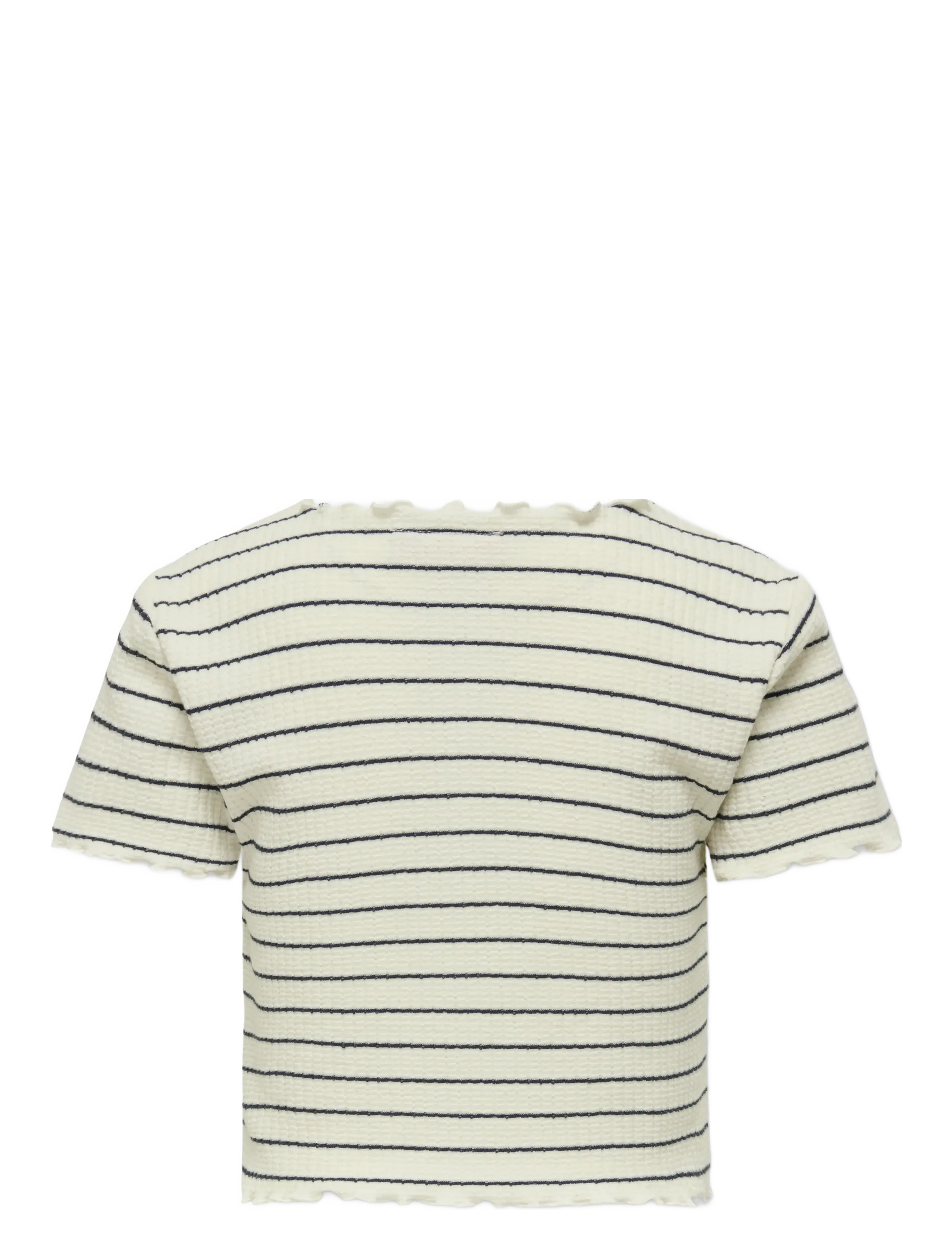 Kids Only - KOGANITS LIFE S/S CROPPED TOP JRS - kurzärmelige - antique white - 2
