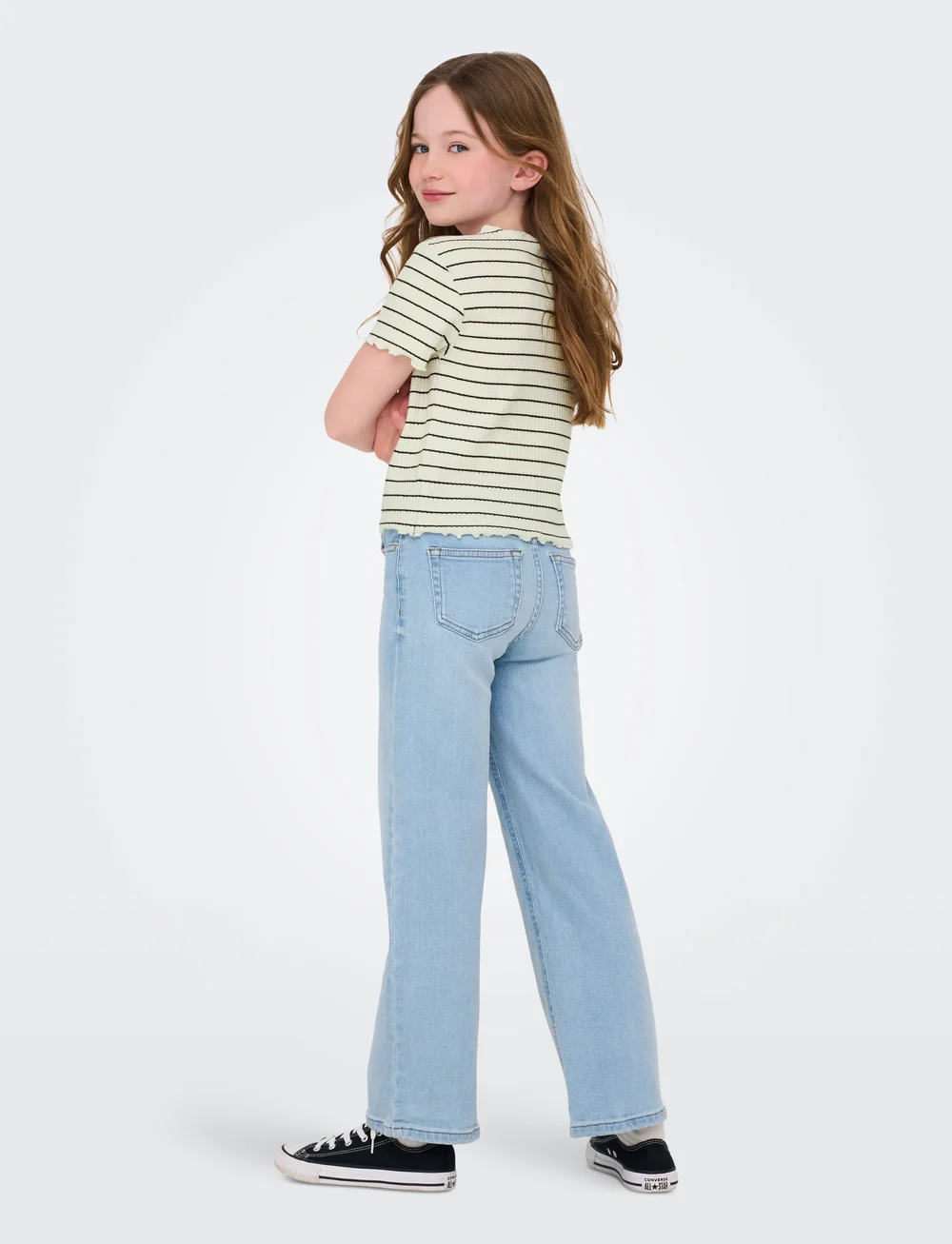 Kids Only - KOGANITS LIFE S/S CROPPED TOP JRS - kurzärmelige - antique white - 3
