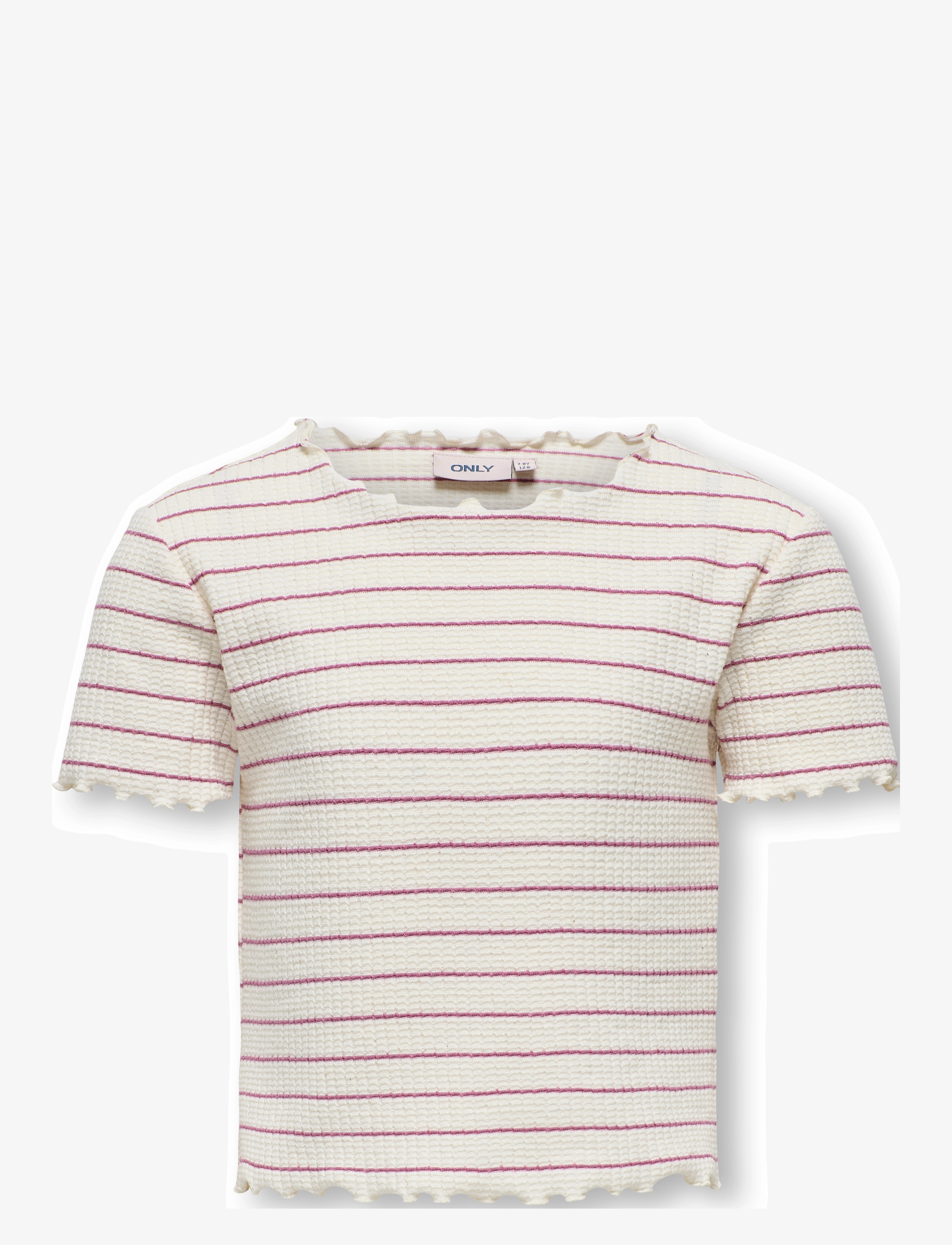 Kids Only KOGANITS LIFE S/S CROPPED TOP JRS - Overdele - ANTIQUE WHITE / white