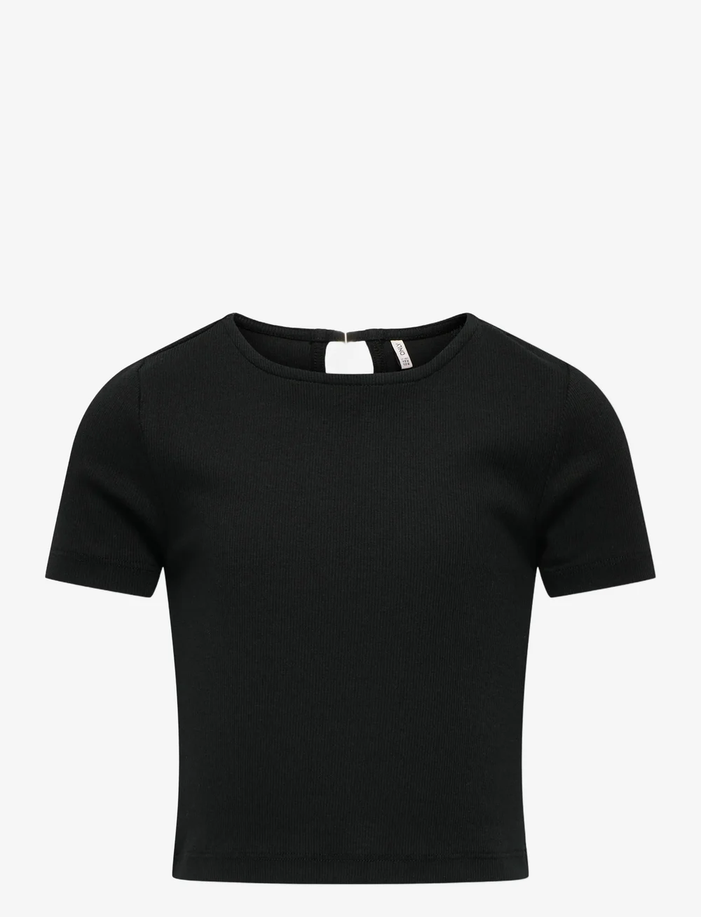 Kids Only - KOGRENE LIFE S/S OPEN BACK TOP JRS - kortærmede t-shirts - black - 1