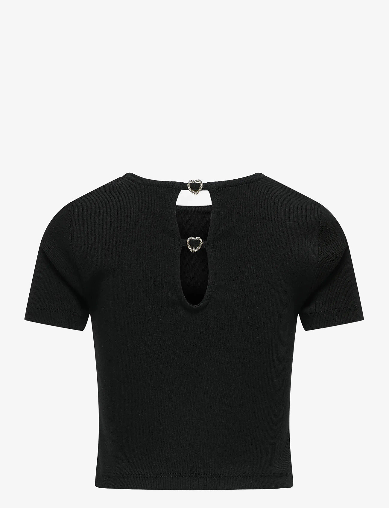 Kids Only - KOGRENE LIFE S/S OPEN BACK TOP JRS - kurzärmelige - black - 2