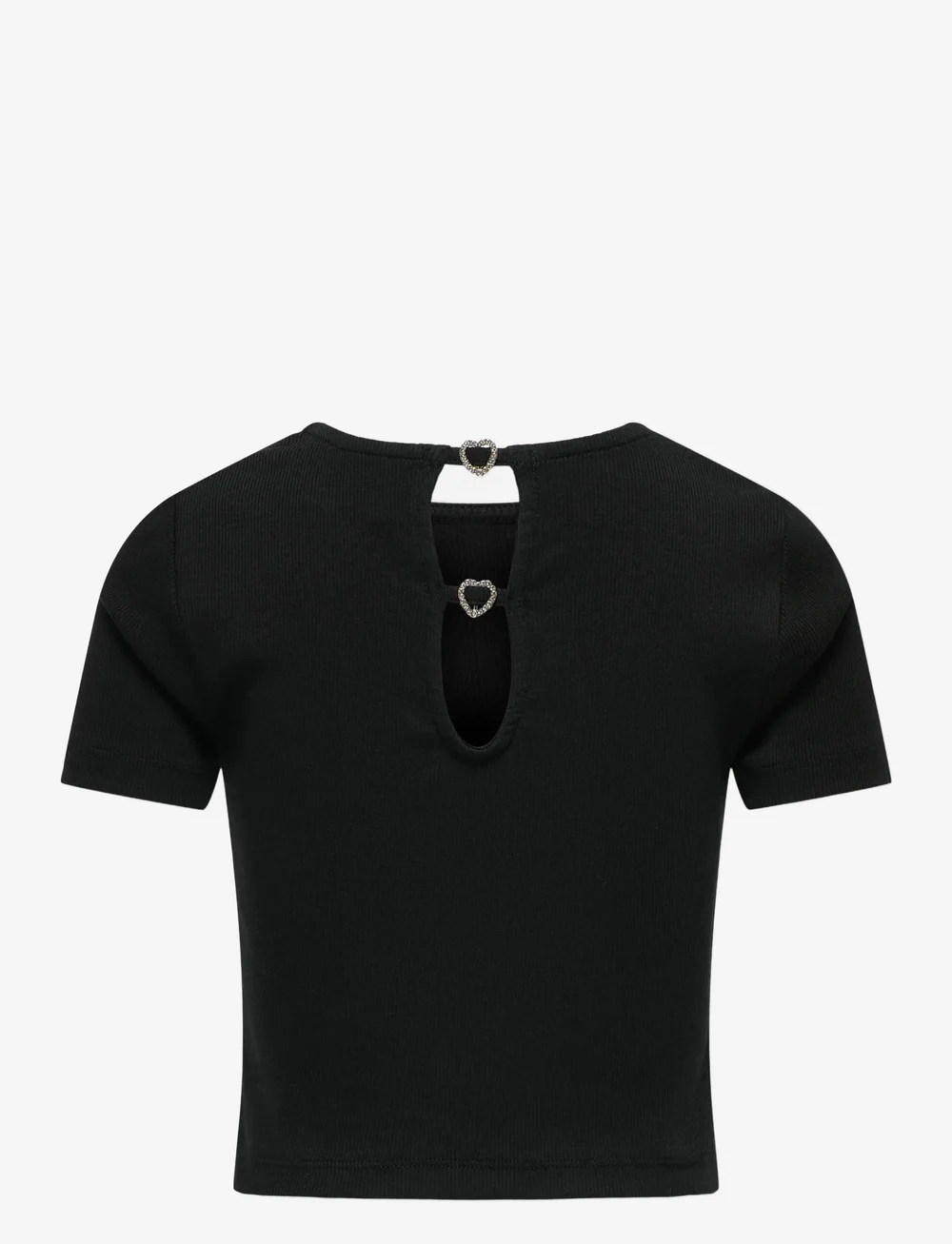 Kids Only - KOGRENE LIFE S/S OPEN BACK TOP JRS - kortærmede t-shirts - black - 2
