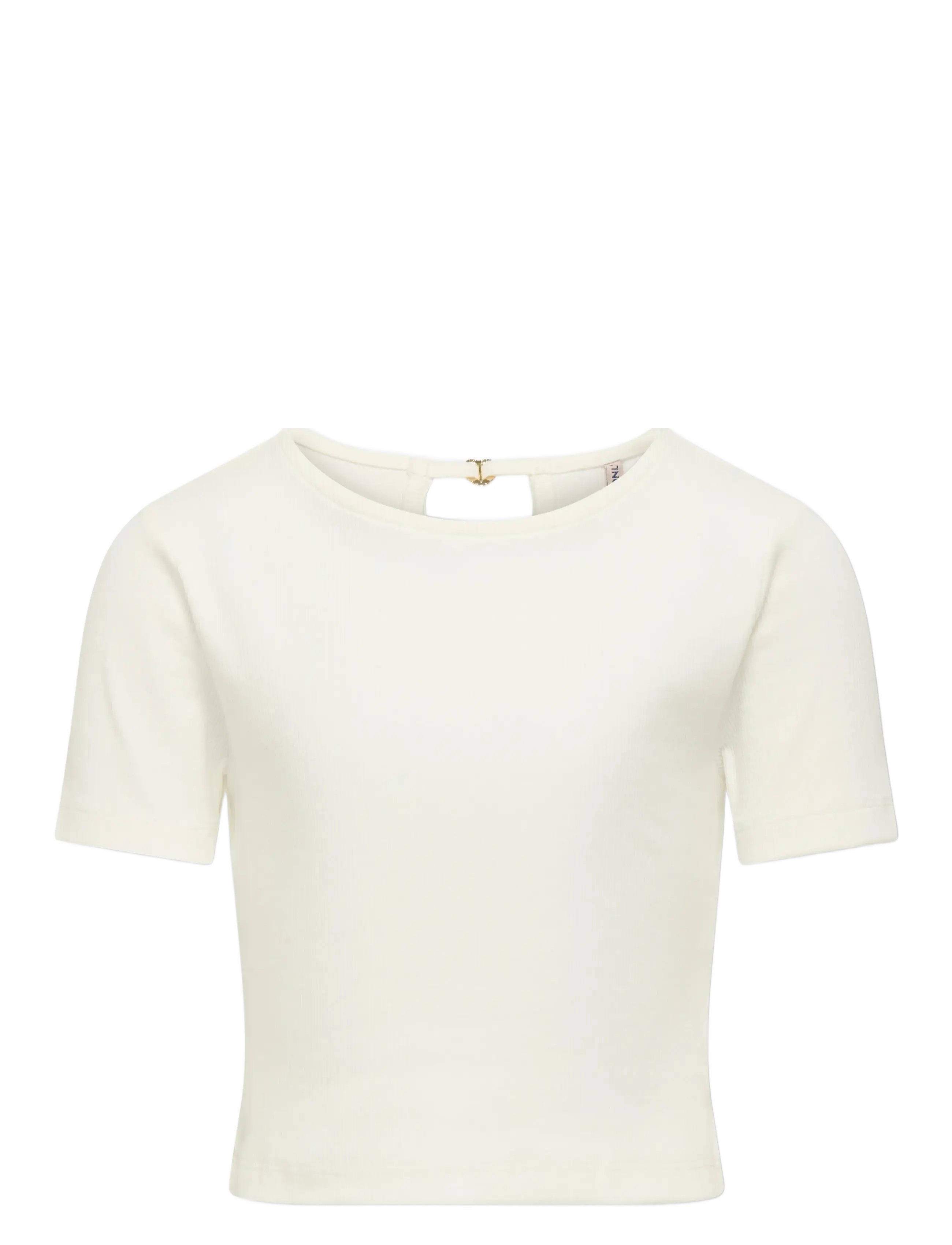 Kids Only - KOGRENE LIFE S/S OPEN BACK TOP JRS - kurzärmelige - cloud dancer - 1