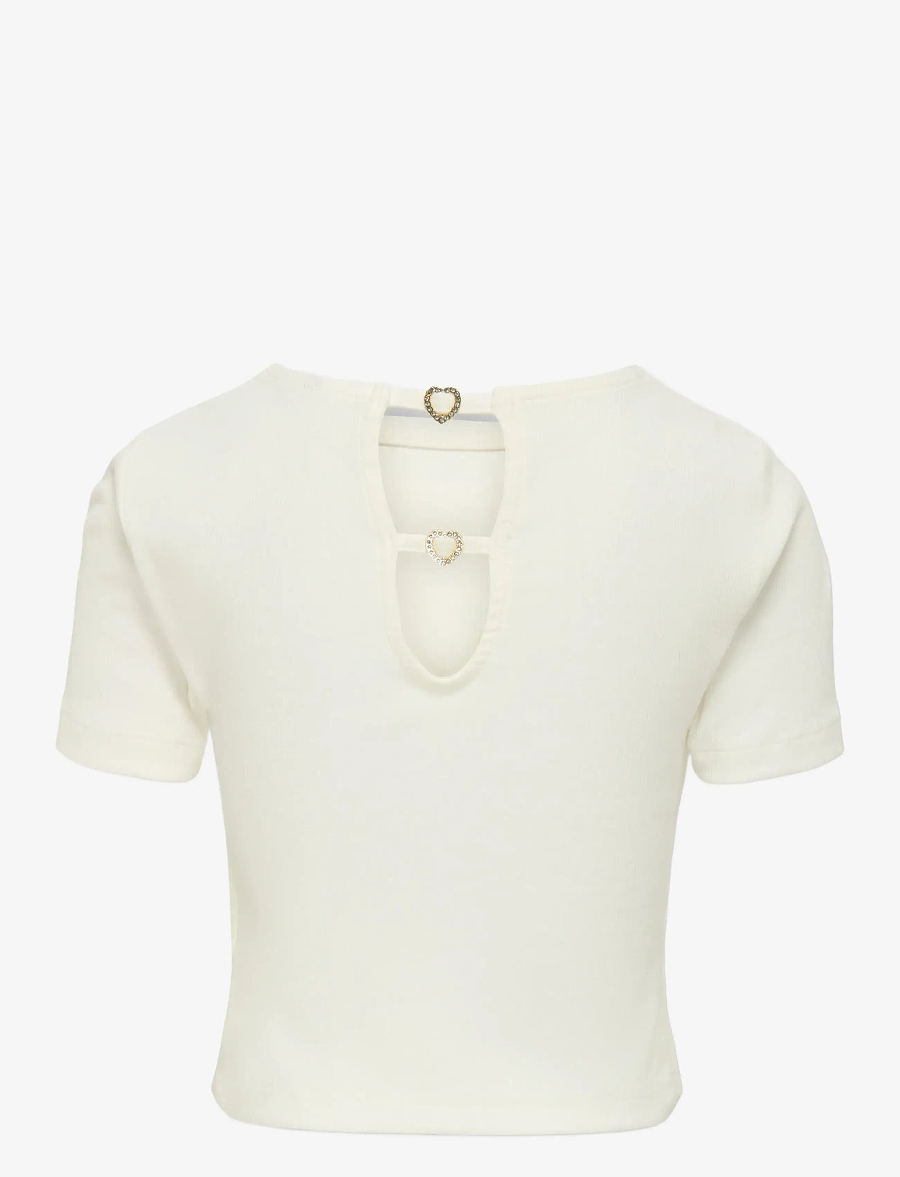 Kids Only - KOGRENE LIFE S/S OPEN BACK TOP JRS - kortærmede t-shirts - cloud dancer - 2