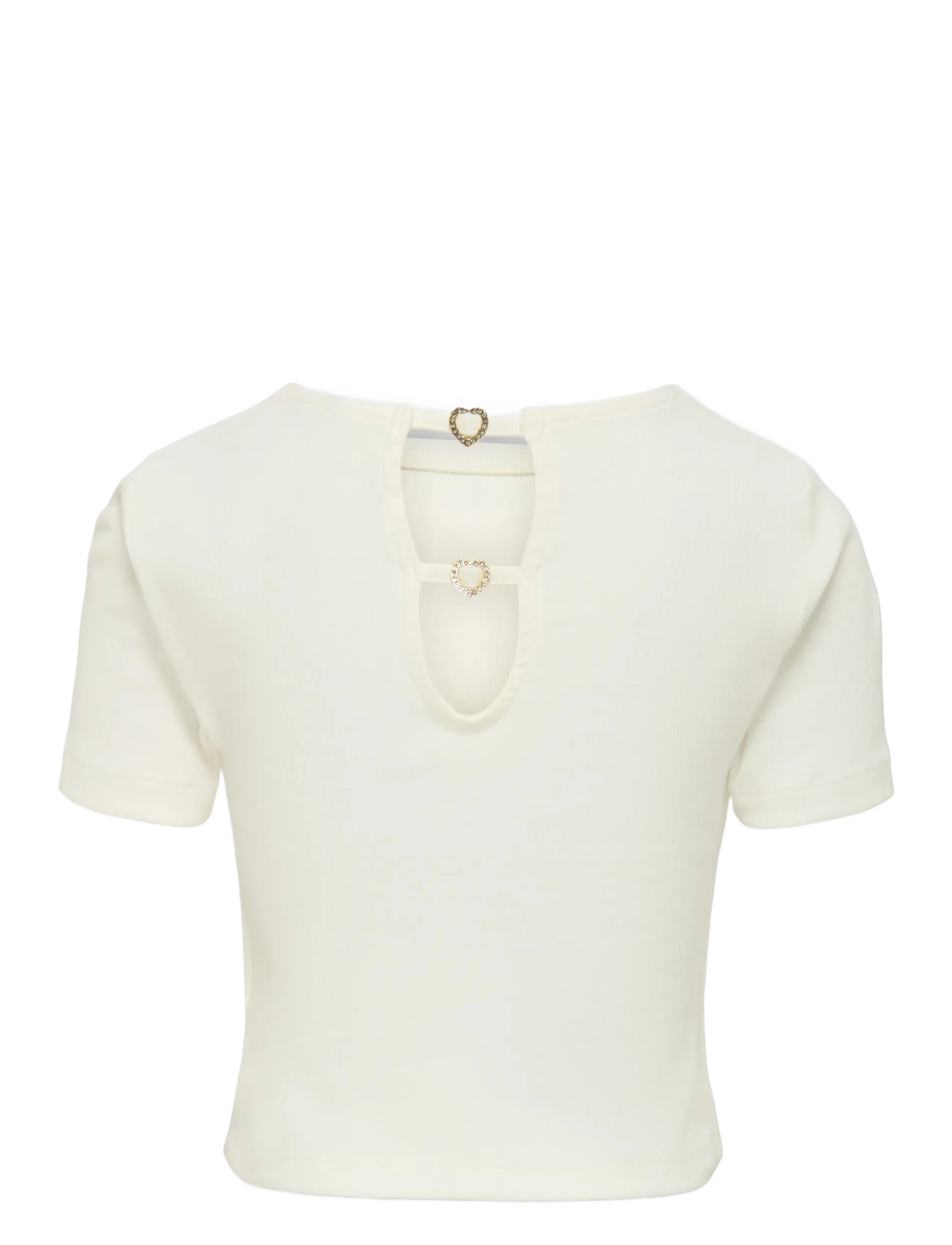 Kids Only - KOGRENE LIFE S/S OPEN BACK TOP JRS - kurzärmelige - cloud dancer - 2