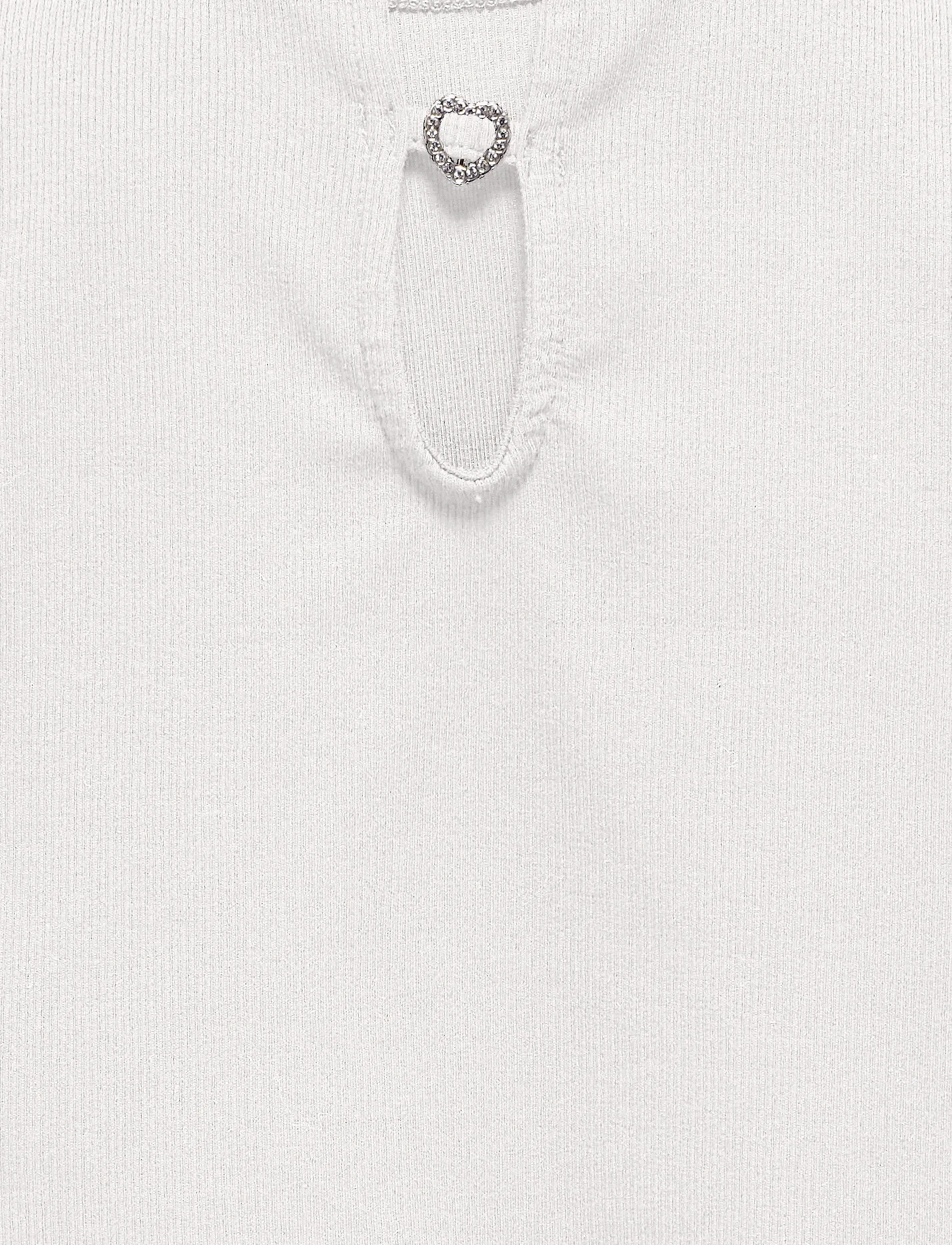 Kids Only - KOGRENE LIFE S/S OPEN BACK TOP JRS - kurzärmelige - cloud dancer - 4