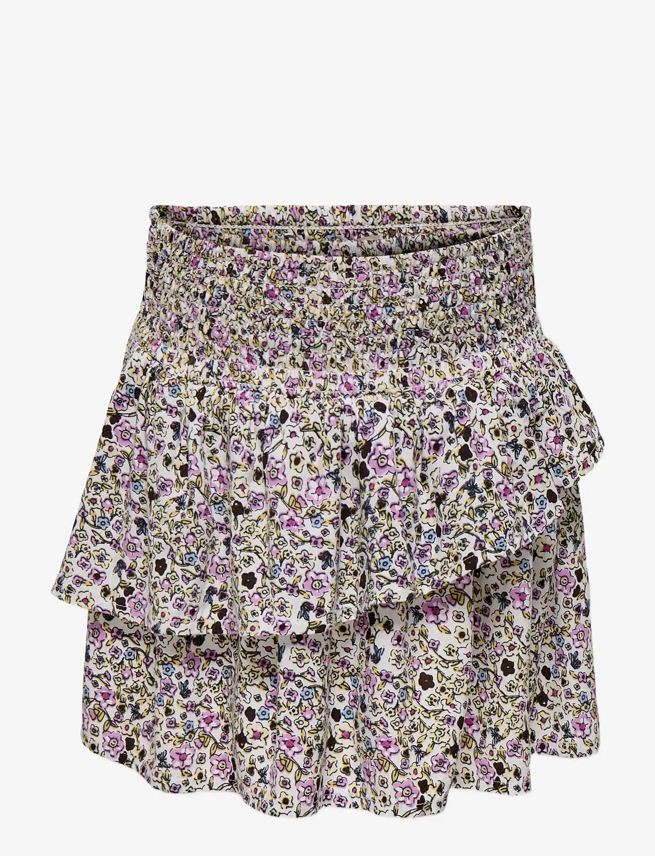 Kids Only - KMGBELLA LIFE SHORT LAYER SKORT AOP WVN - miniseelikud - cloud dancer - 0