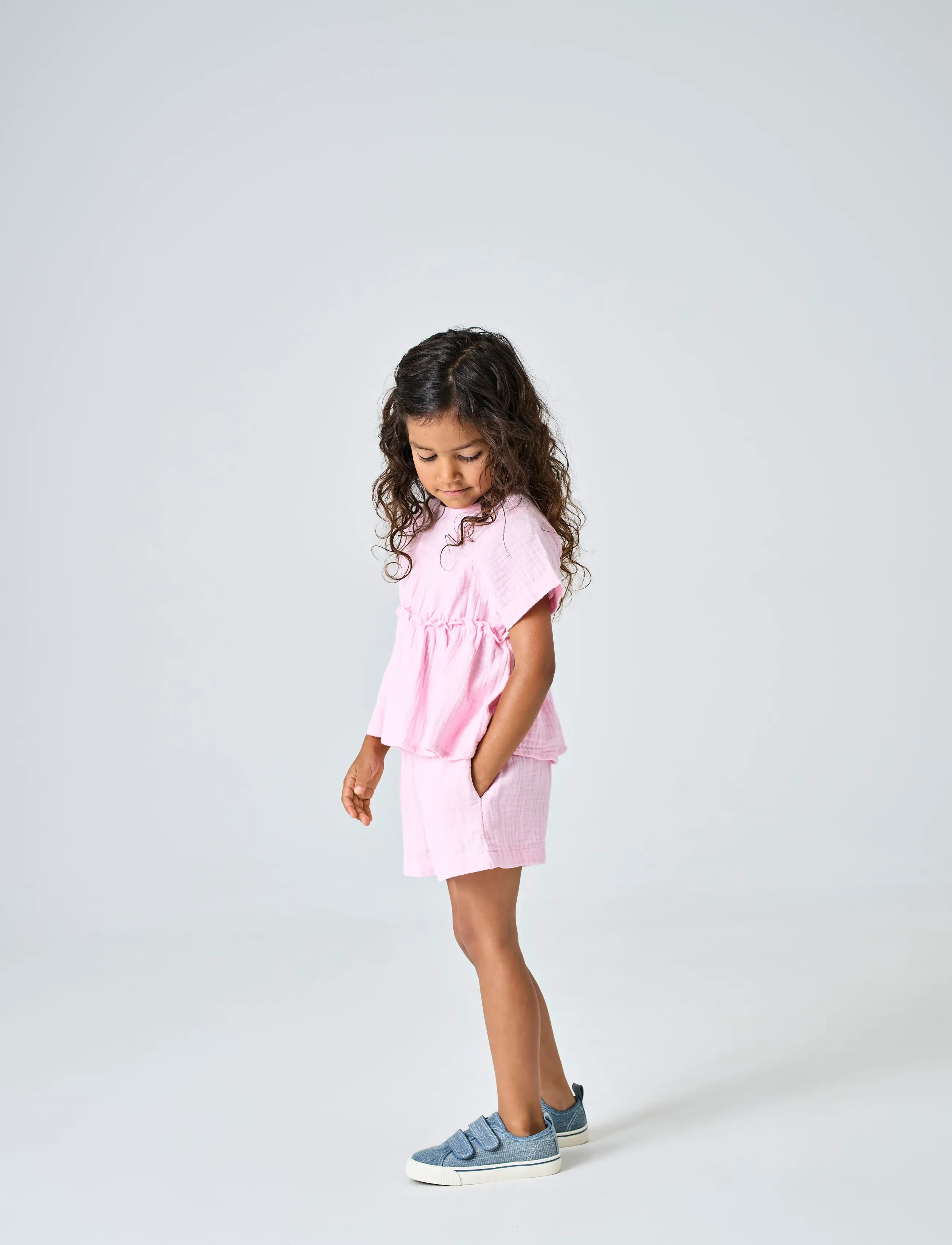 Kids Only Kmgthyra Life String Shorts Wvn Noos, 128, Unterteile, Rosa - Shorts, Kinder