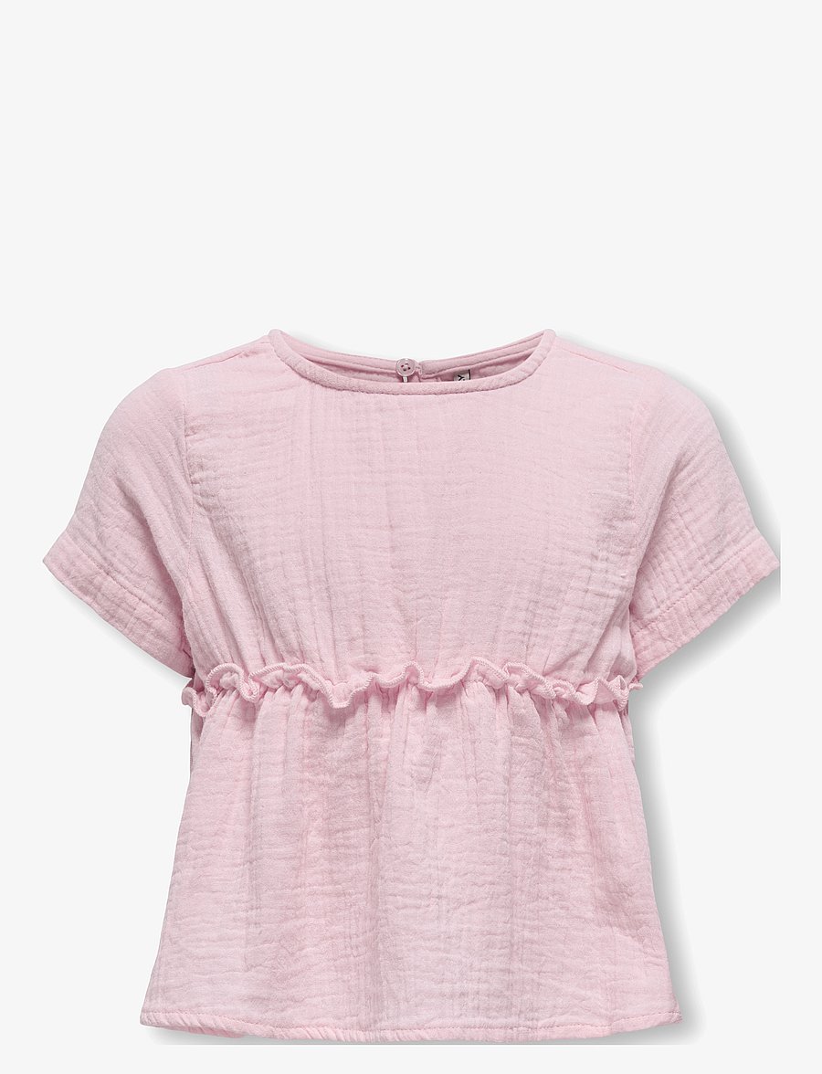 Kids Only - KMGTHYRA LIFE S/S TOP WVN NOOS - blusen & tuniken - roseate spoonbill - 1