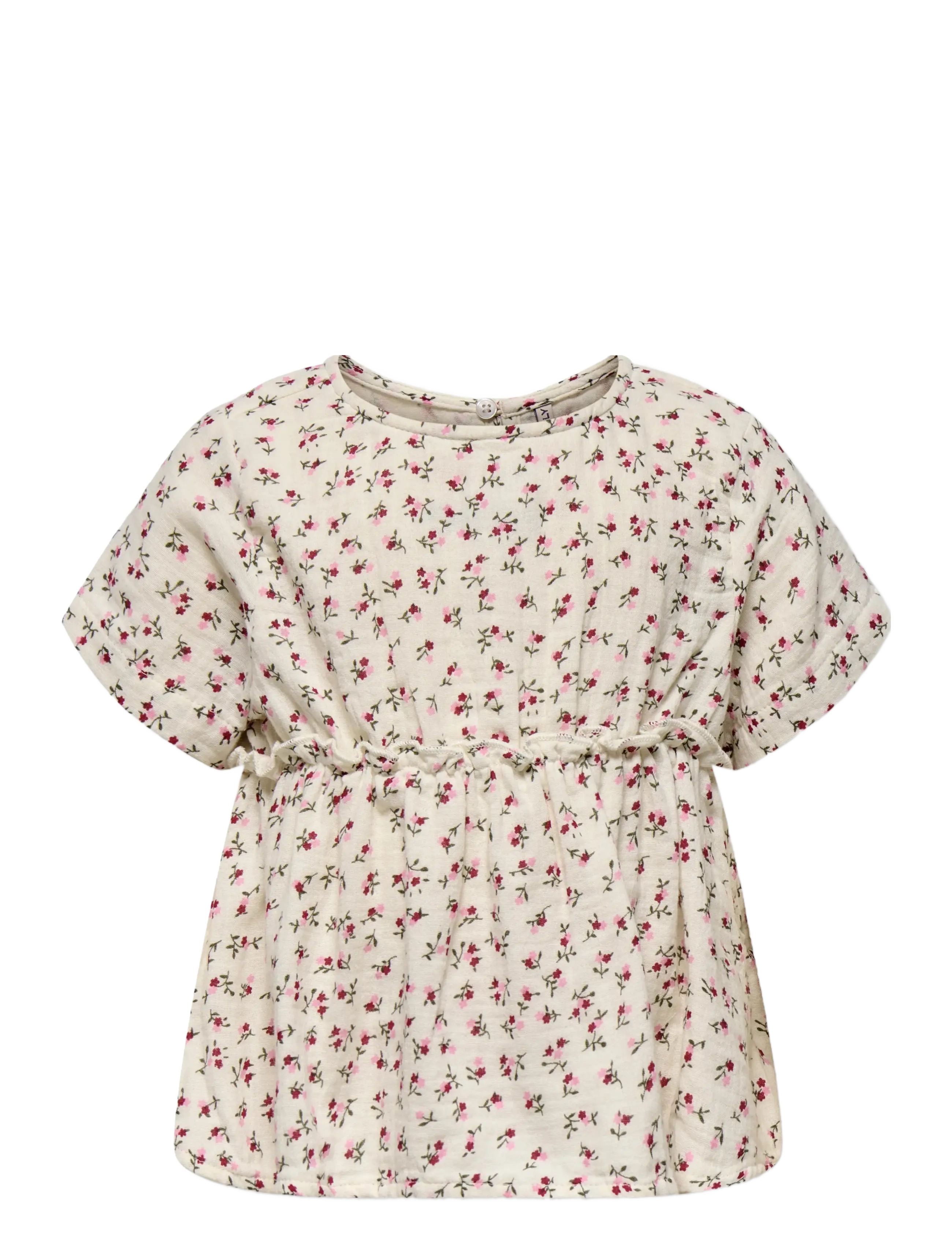 Kids Only KMGTHYRA LIFE S/S TOP WVN NOOS - Overdele - TOFU / cream