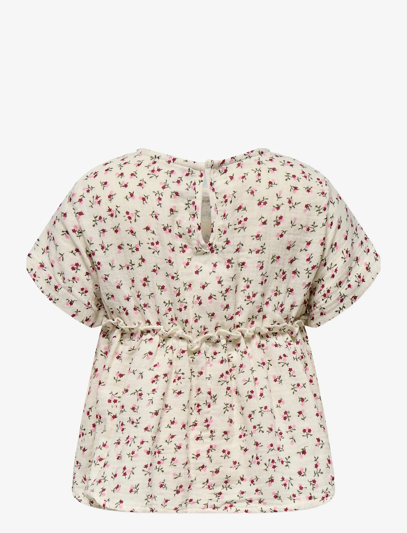 Kids Only - KMGTHYRA LIFE S/S TOP WVN NOOS - pluusid ja tuunikad - tofu - 2