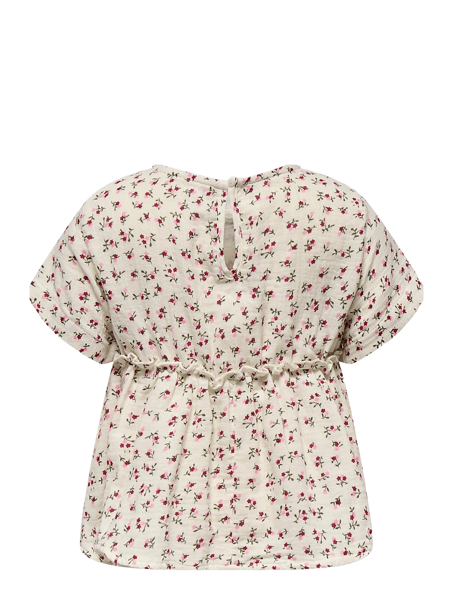 Kids Only - KMGTHYRA LIFE S/S TOP WVN NOOS - blusen & tuniken - tofu - 2