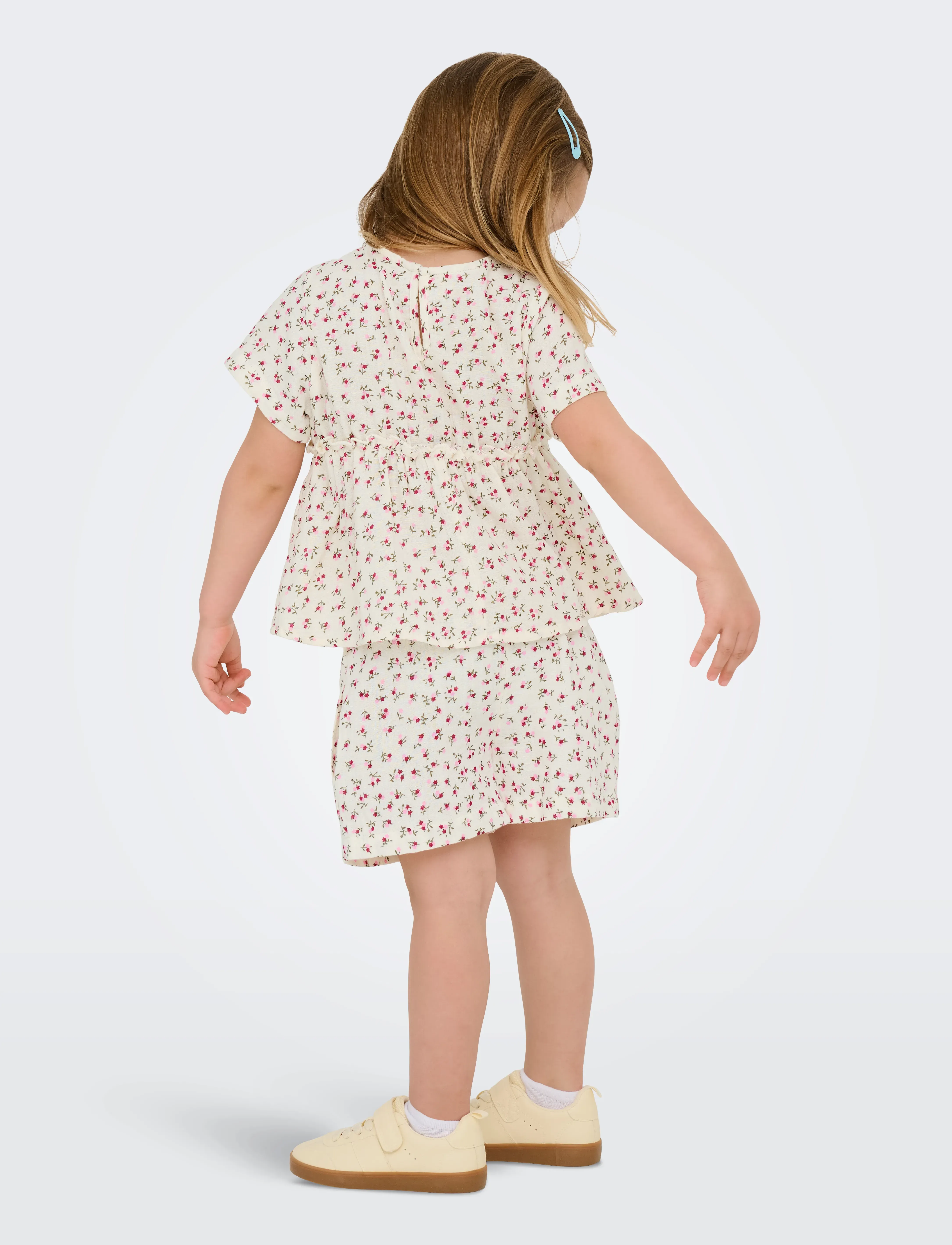 Kids Only - KMGTHYRA LIFE S/S TOP WVN NOOS - blusen & tuniken - tofu - 3