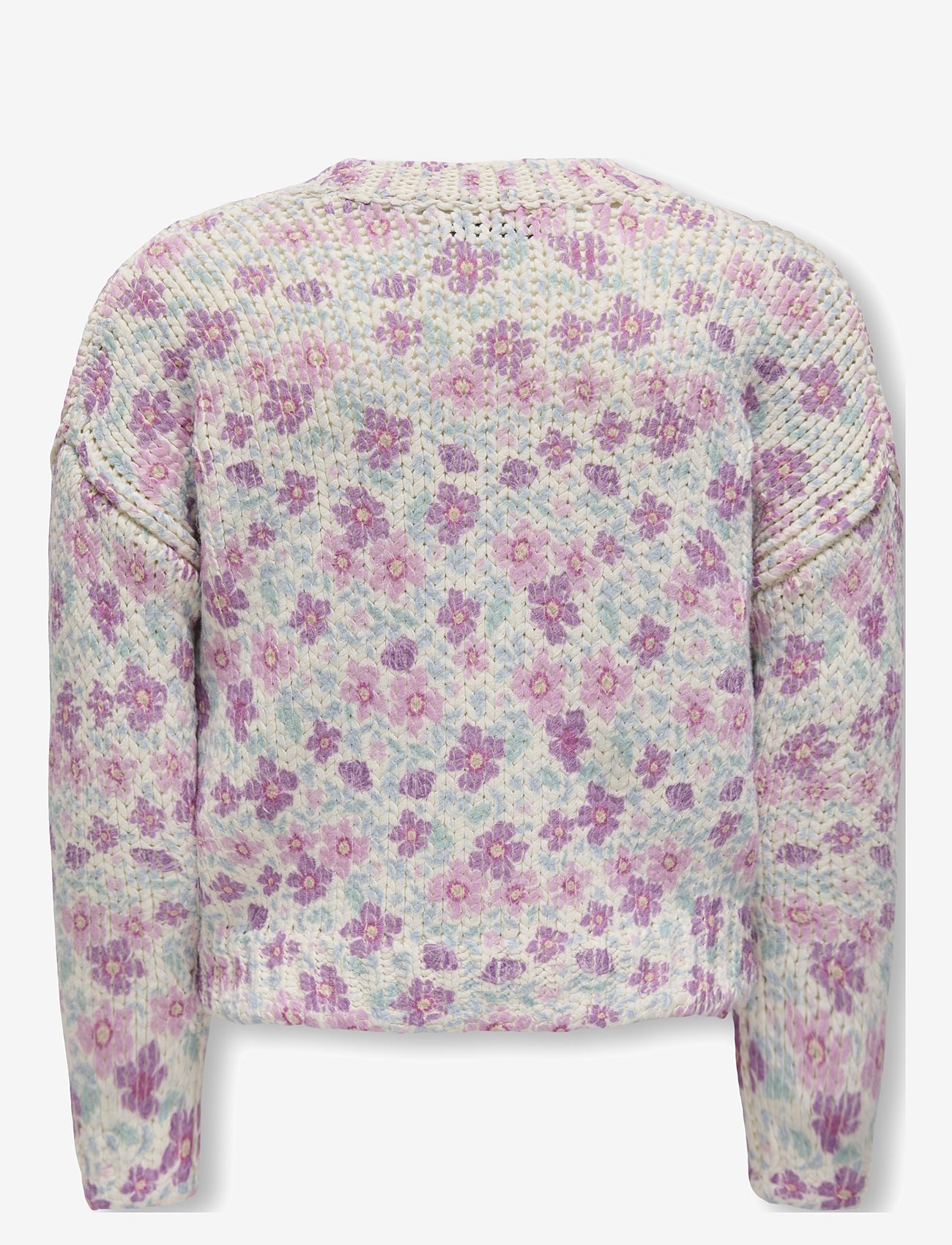 Kids Only - KMGMAJA LIFE LS AOP PULLOVER KNT - trøjer - birch - 2