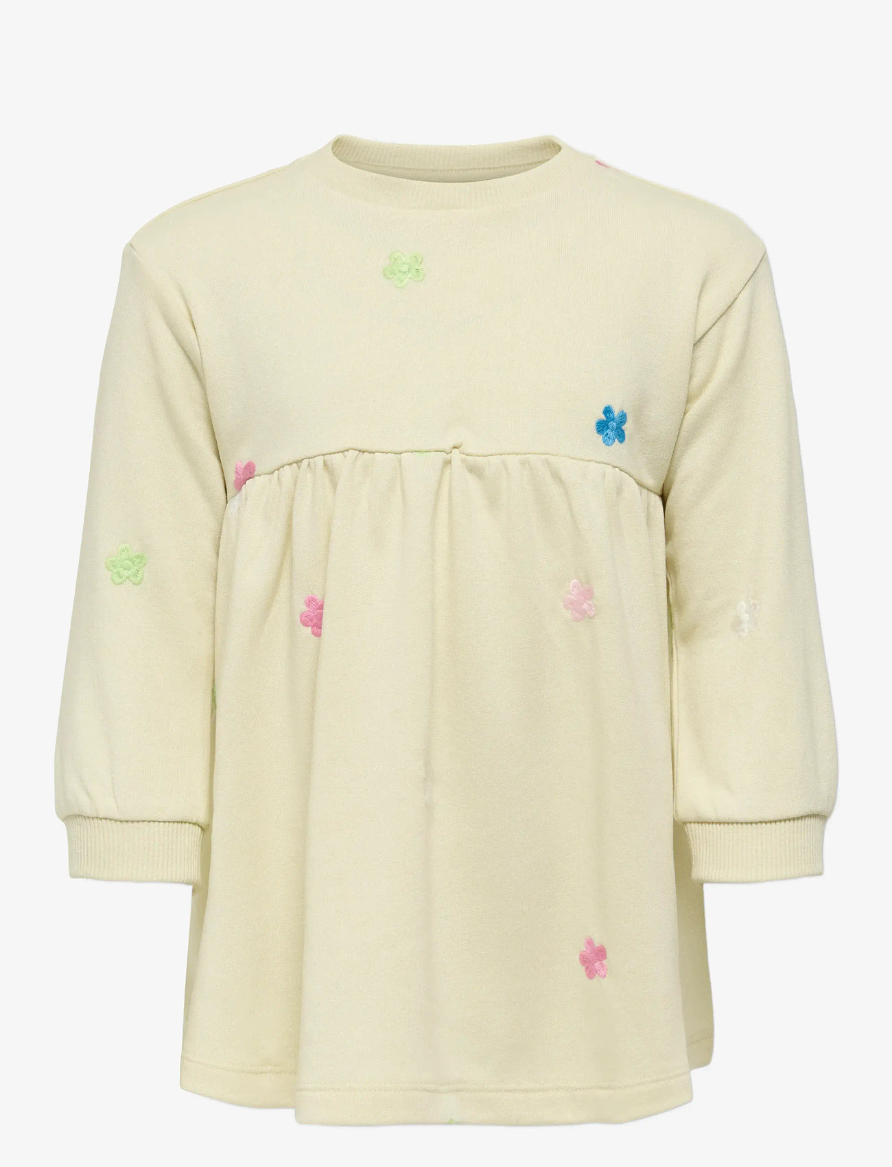 Kids Only - KMGLAVINA LIFE L/S ONECK EMBDRESS UB SWT - long-sleeved casual dresses - birch - 0
