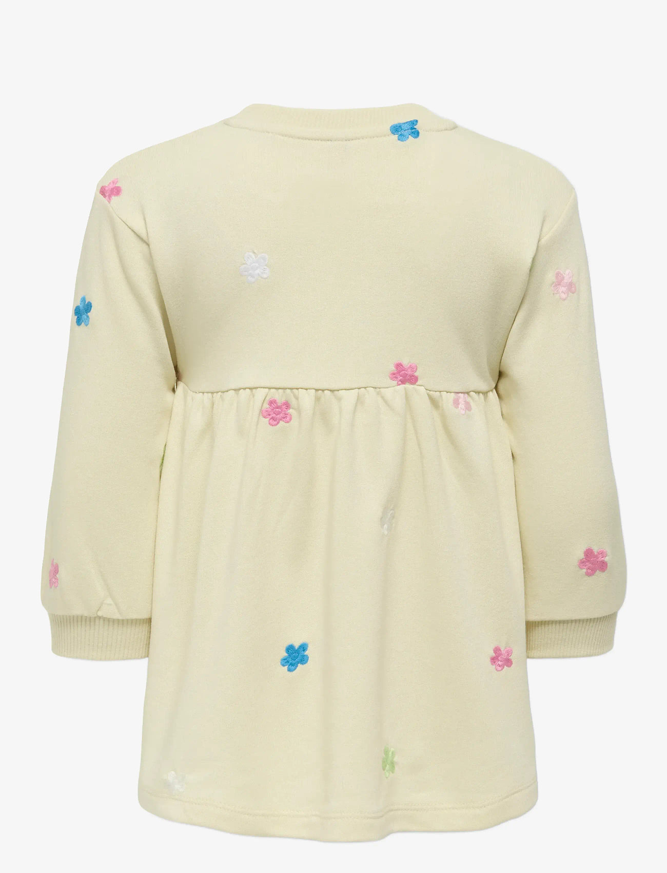 Kids Only - KMGLAVINA LIFE L/S ONECK EMBDRESS UB SWT - long-sleeved casual dresses - birch - 1