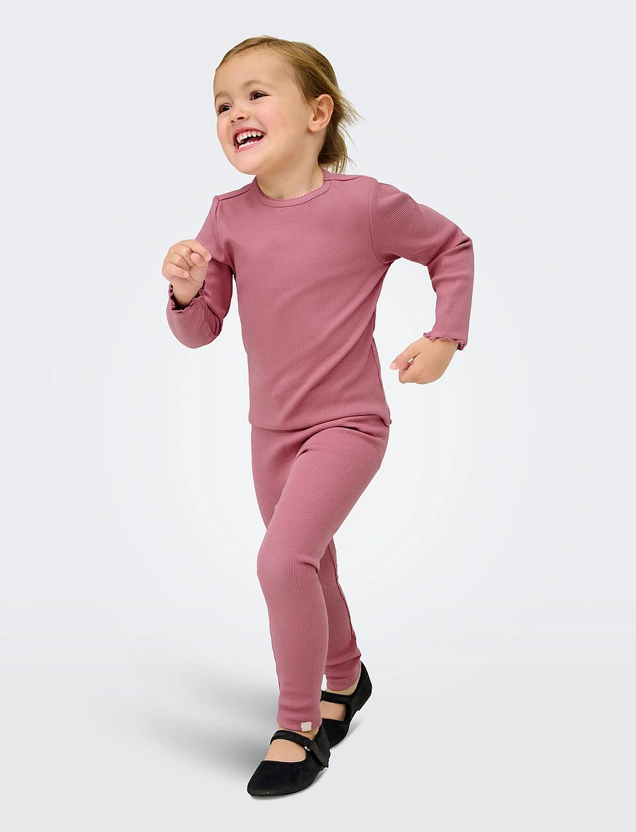 Kids Only - KMGTRINNY SOLID LEGGING JRS NOOS - retuusid - heather rose - 4