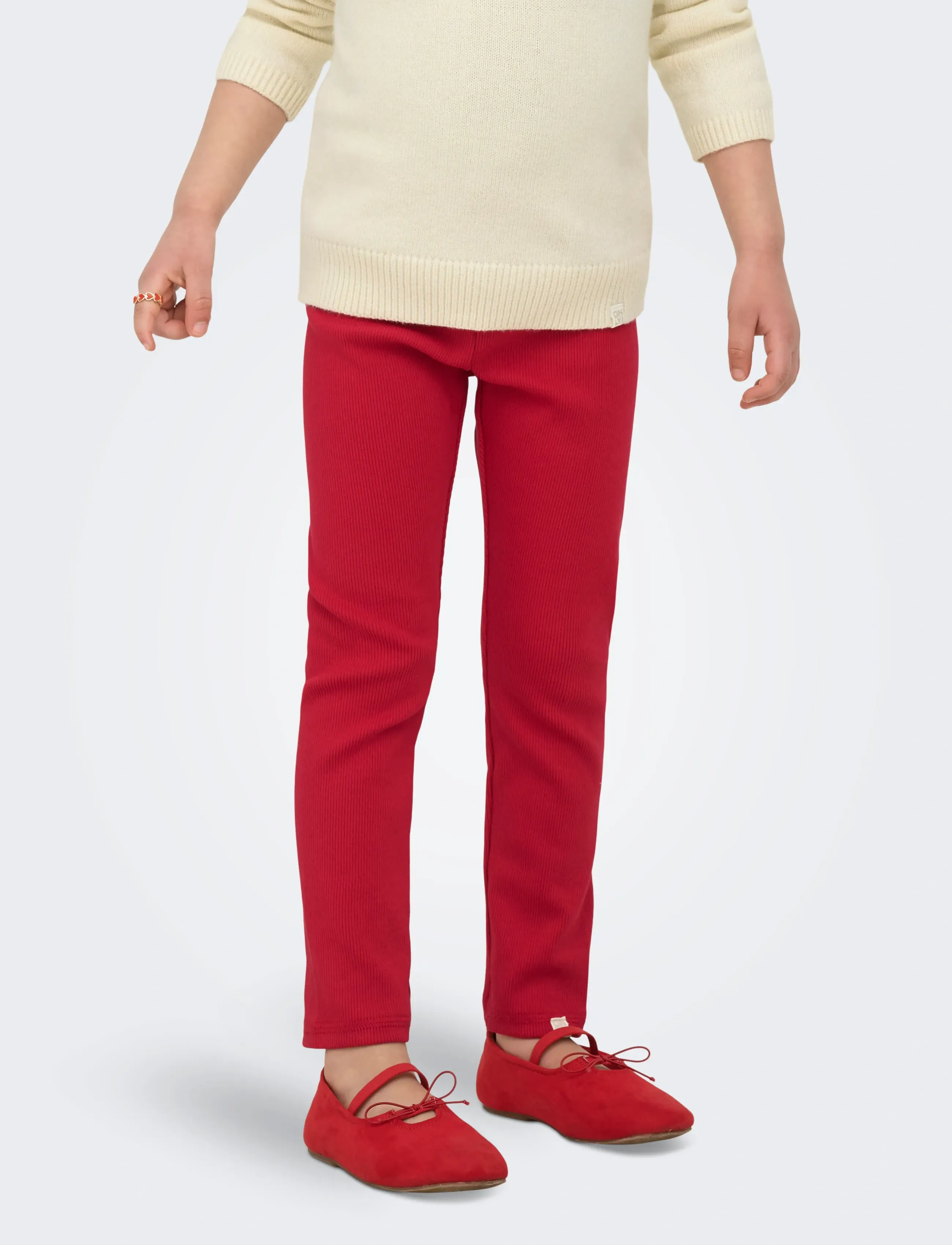 Kids Only KMGTRINNY SOLID LEGGING JRS NOOS - Leggings - SALSA / red