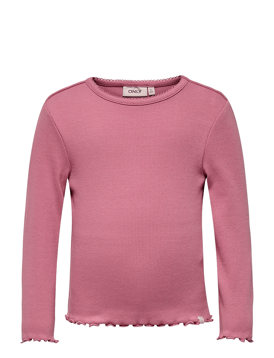 Kids Only - KMGTRINNY LIFE SLD LS ONECK TOP JRS NOOS - langærmede t-shirts - heather rose - 1