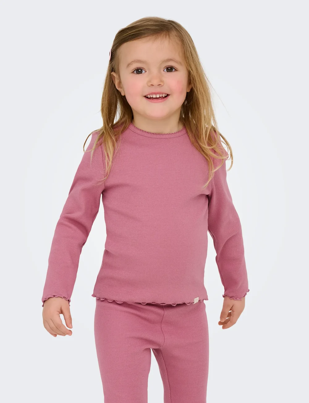 Kids Only - KMGTRINNY LIFE SLD LS ONECK TOP JRS NOOS - långärmade t-shirts - heather rose - 0