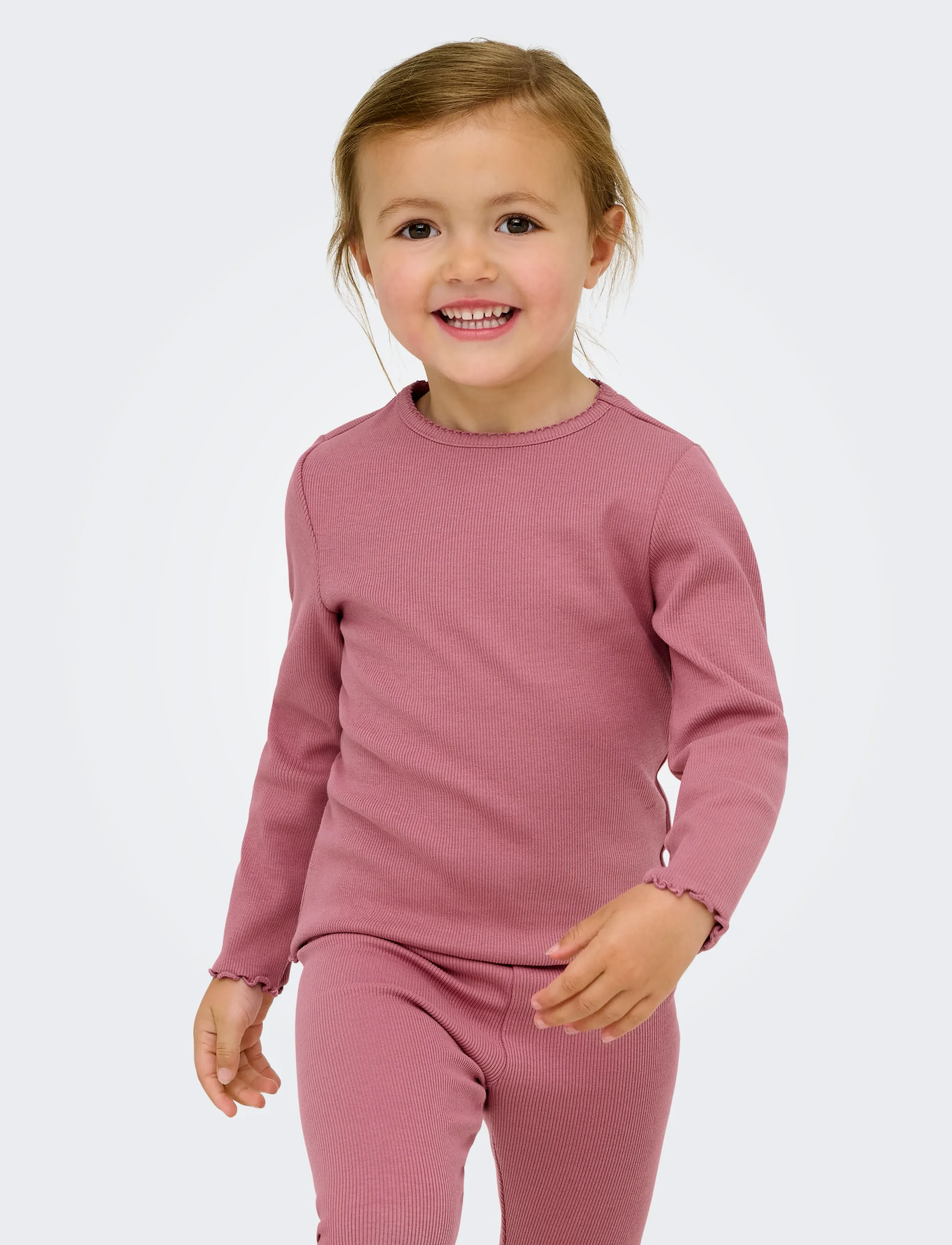 Kids Only KMGTRINNY SLD LS ONECK TOP JRS NOOS - Topid ja T-särgid - HEATHER ROSE / pink/rose