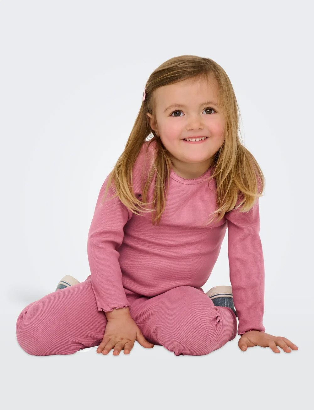 Kids Only - KMGTRINNY LIFE SLD LS ONECK TOP JRS NOOS - långärmade t-shirts - heather rose - 4