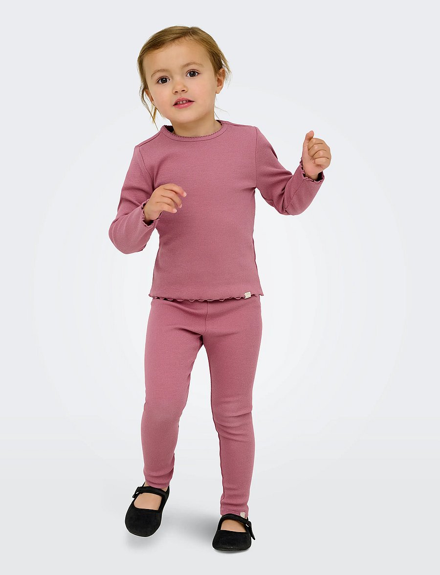 Kids Only - KMGTRINNY LIFE SLD LS ONECK TOP JRS NOOS - langærmede t-shirts - heather rose - 4