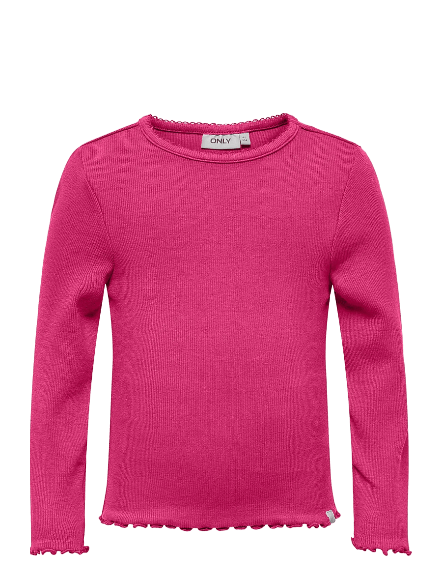 Kids Only - KMGTRINNY LIFE SLD LS ONECK TOP JRS NOOS - langærmede t-shirts - magenta - 1