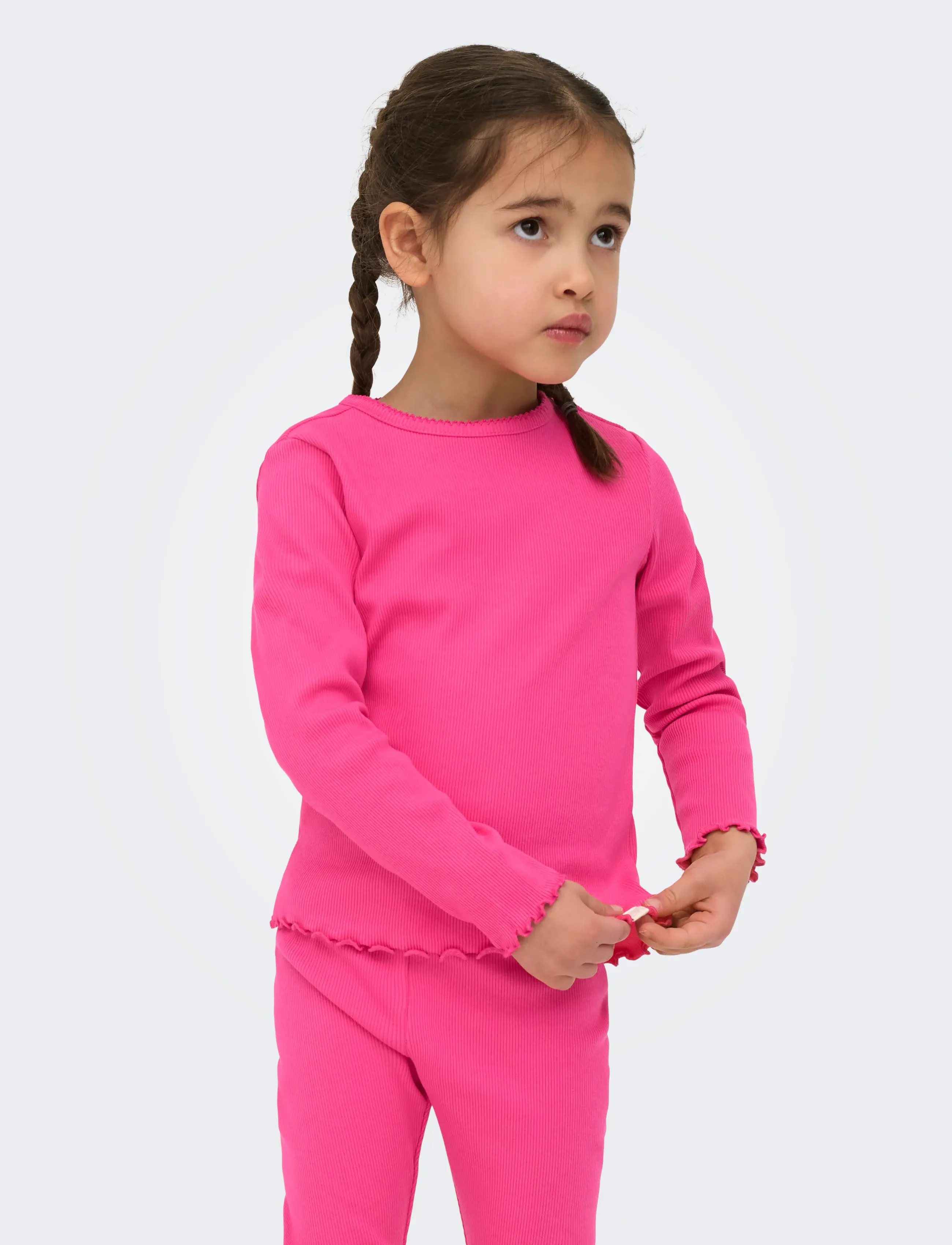 Kids Only KMGTRINNY SLD LS ONECK TOP JRS NOOS - Topid ja T-särgid - MAGENTA / pink/rose