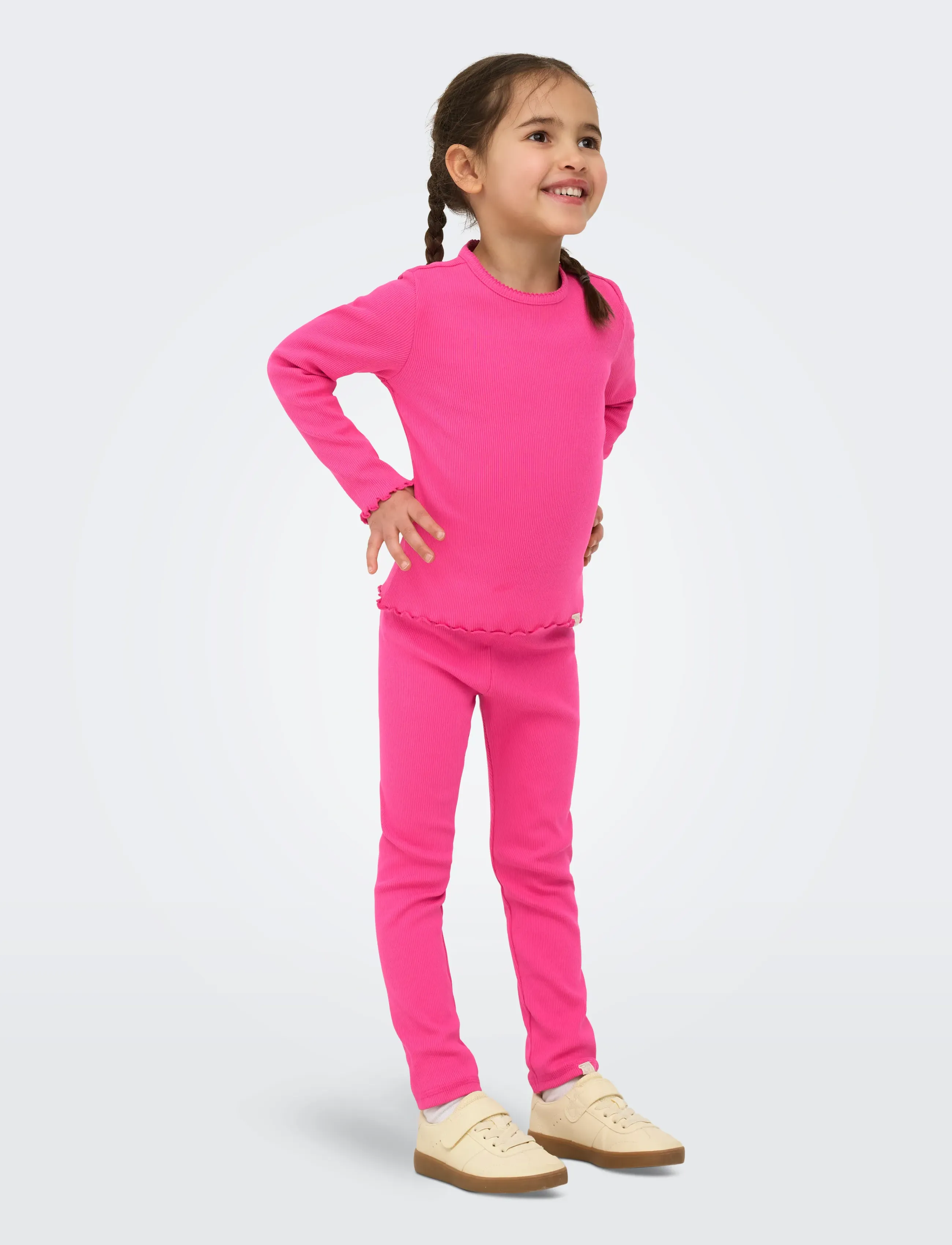 Kids Only - KMGTRINNY LIFE SLD LS ONECK TOP JRS NOOS - langærmede t-shirts - magenta - 4