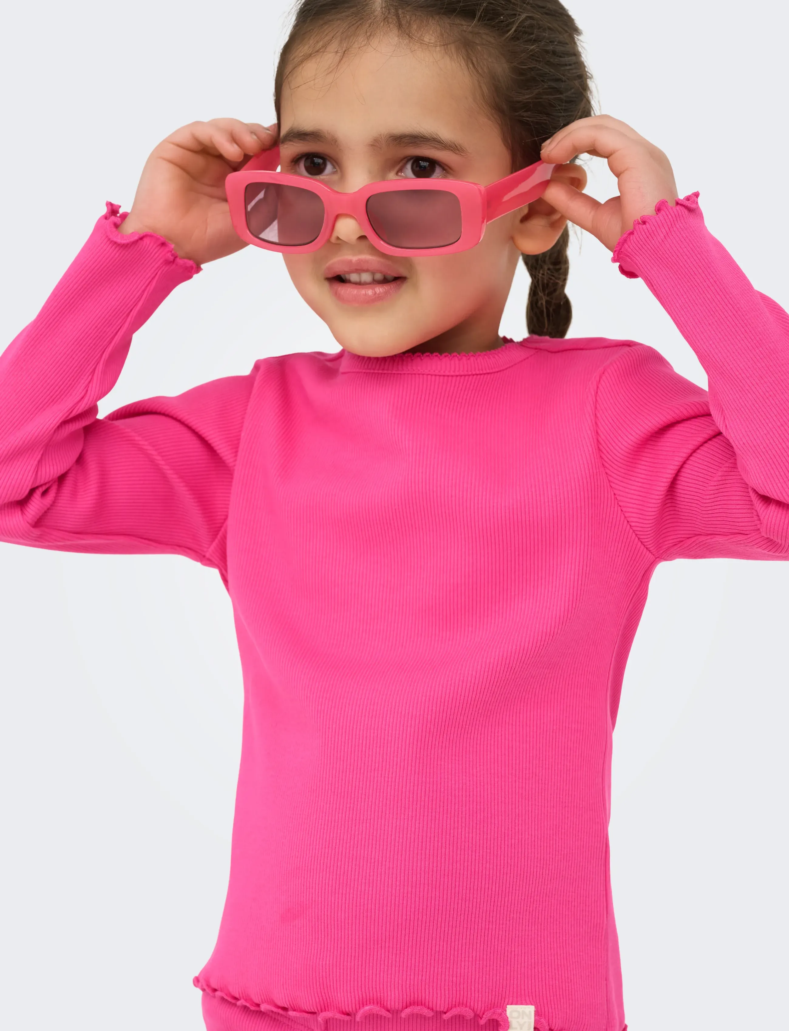 Kids Only - KMGTRINNY LIFE SLD LS ONECK TOP JRS NOOS - langærmede t-shirts - magenta - 5