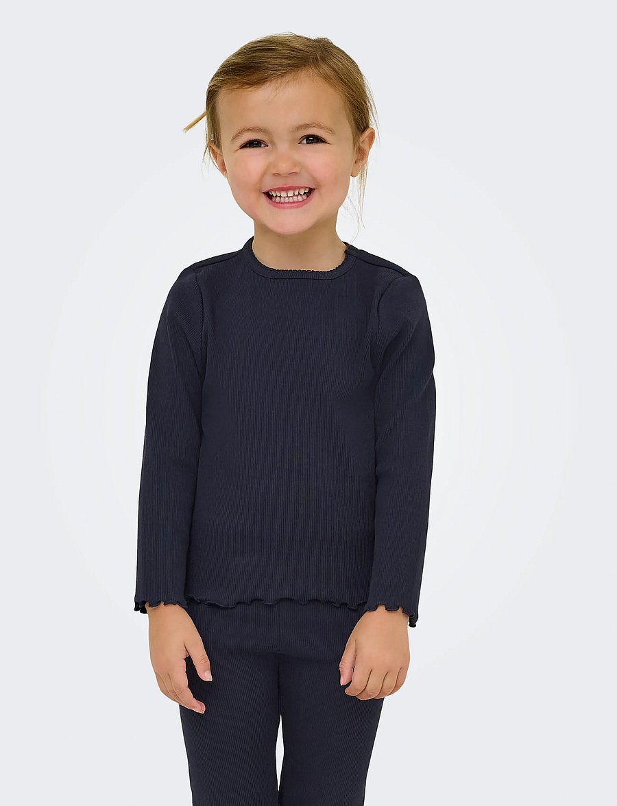 Kids Only - KMGTRINNY LIFE SLD LS ONECK TOP JRS NOOS - langærmede t-shirts - night sky - 0