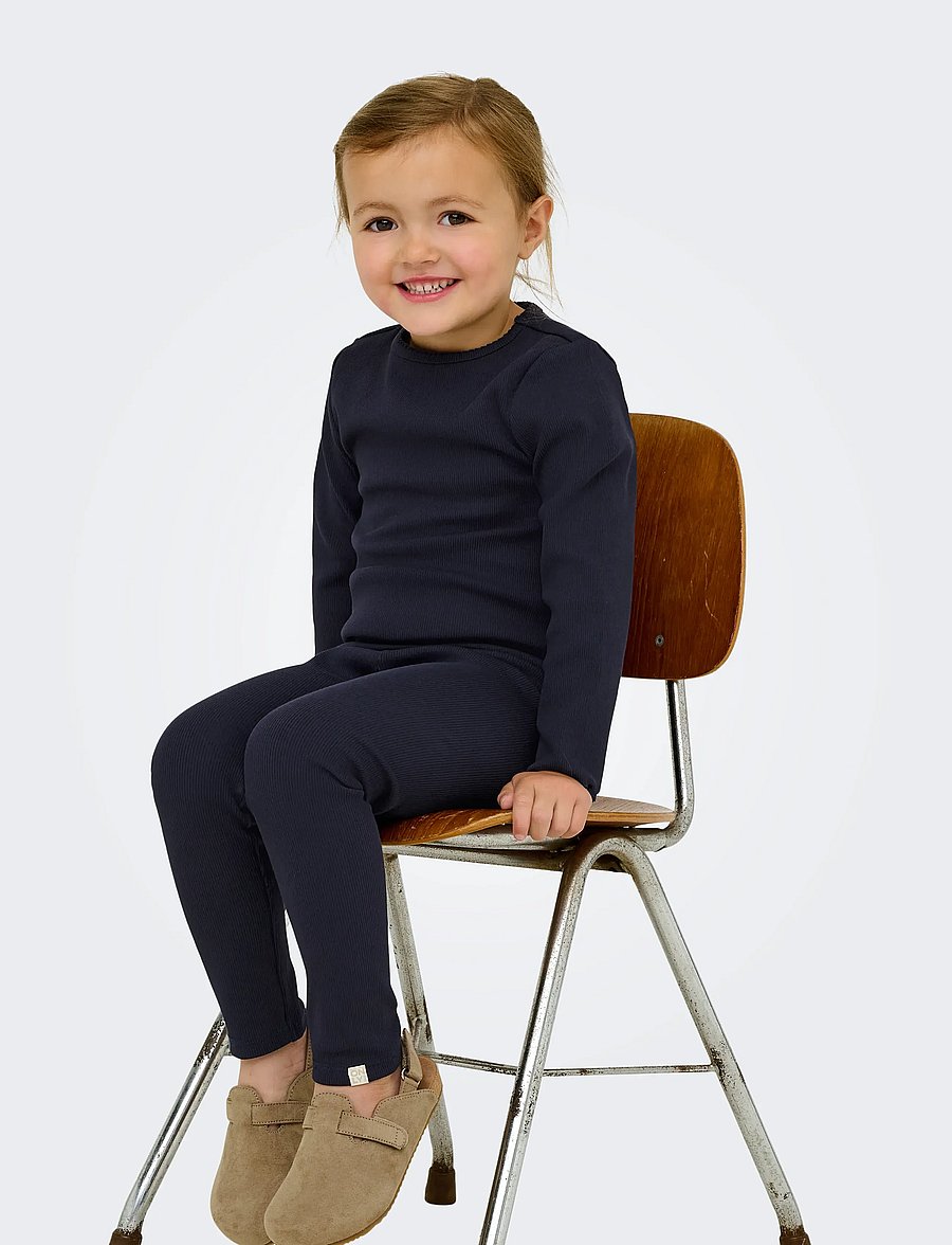 Kids Only - KMGTRINNY LIFE SLD LS ONECK TOP JRS NOOS - langærmede t-shirts - night sky - 4