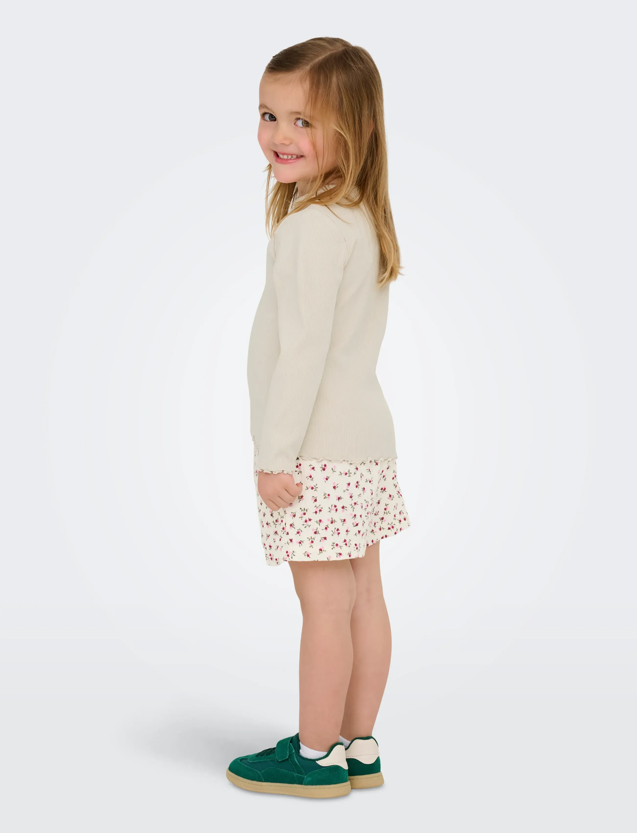 Kids Only - KMGTRINNY LIFE SLD LS ONECK TOP JRS NOOS - langærmede t-shirts - pumice stone - 3