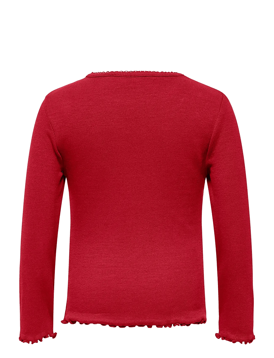 Kids Only - KMGTRINNY SLD LS ONECK TOP JRS NOOS - langärmelig - salsa - 2