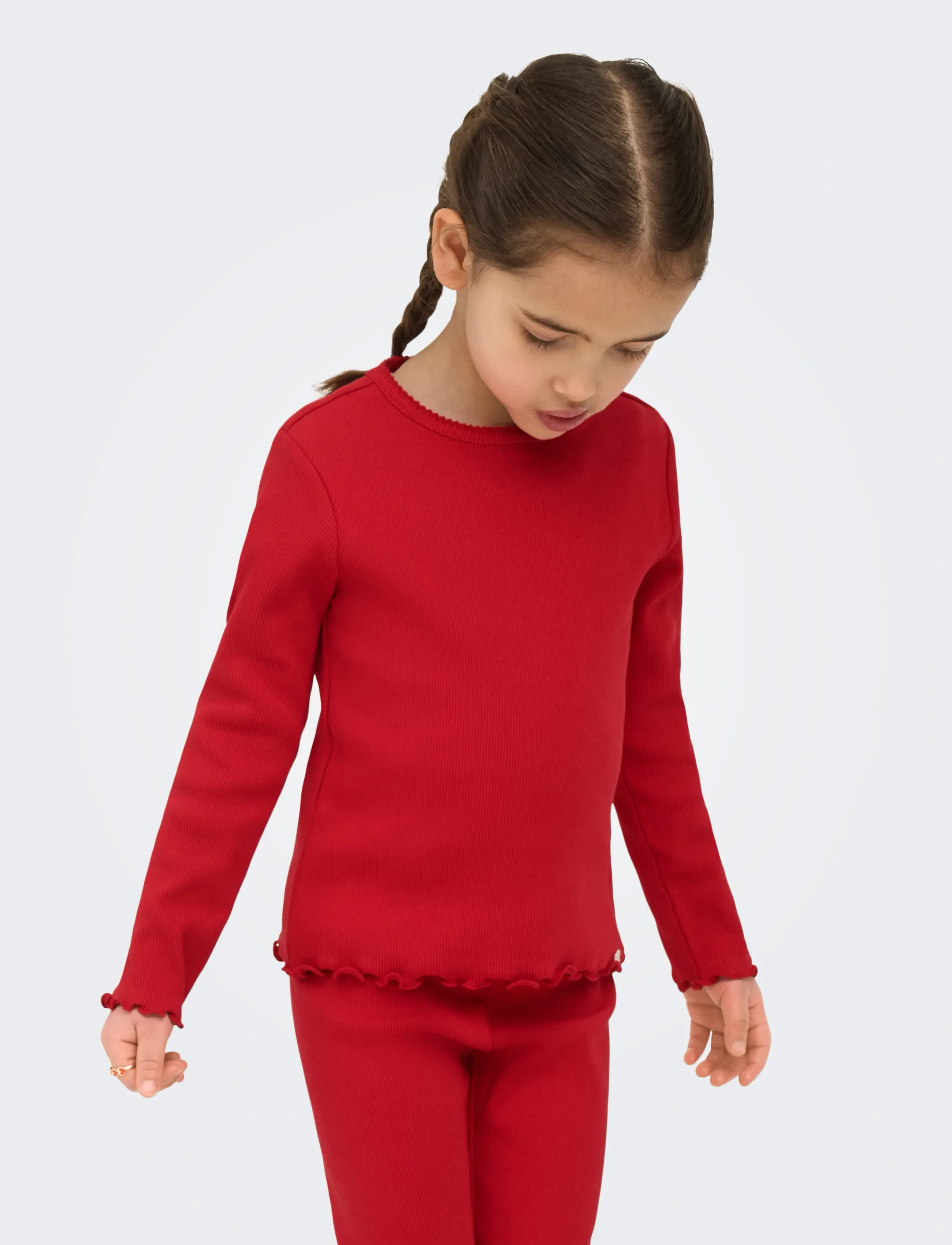 Kids Only KMGTRINNY SLD LS ONECK TOP JRS NOOS - Topid ja T-särgid - SALSA / red