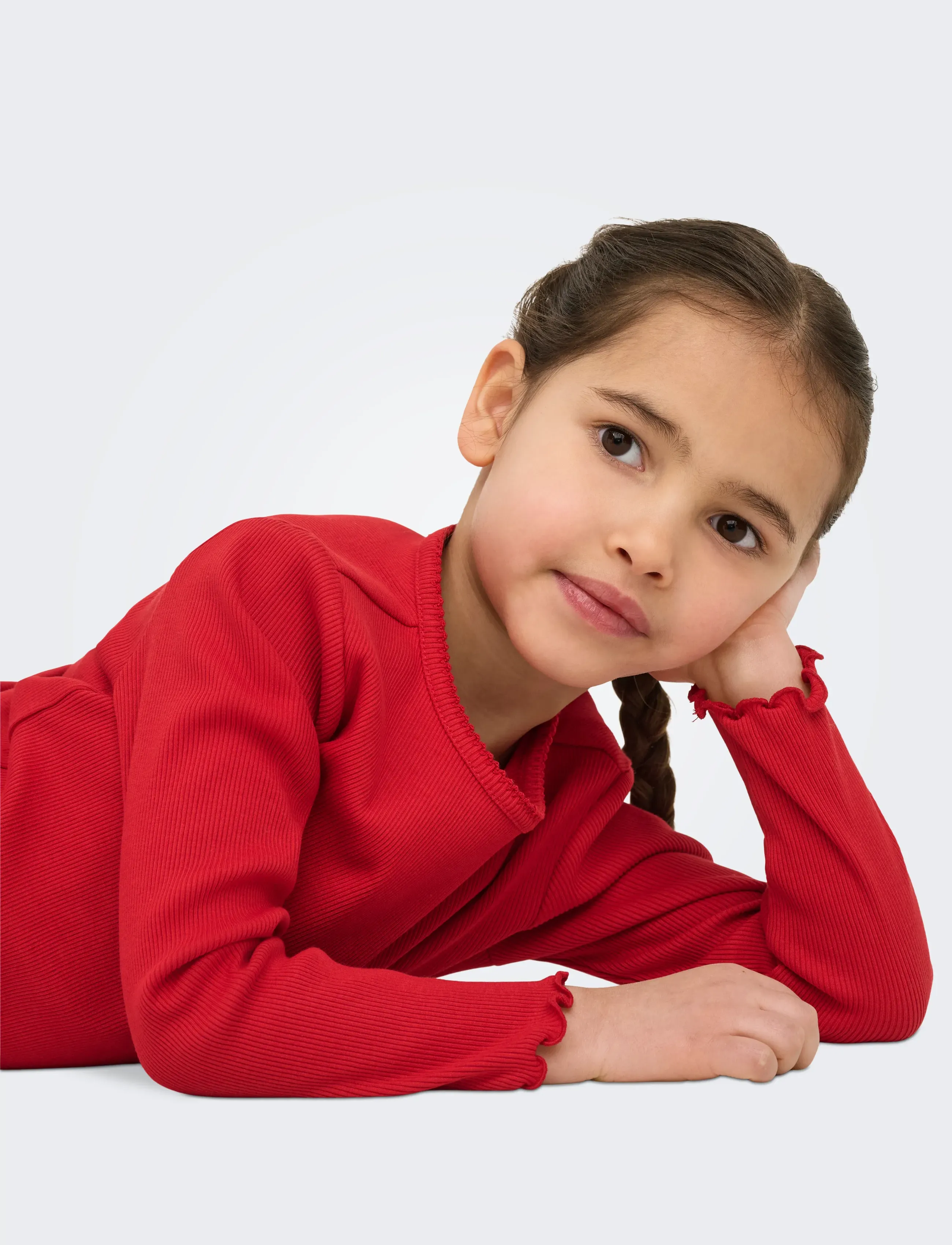 Kids Only - KMGTRINNY SLD LS ONECK TOP JRS NOOS - langärmelig - salsa - 4
