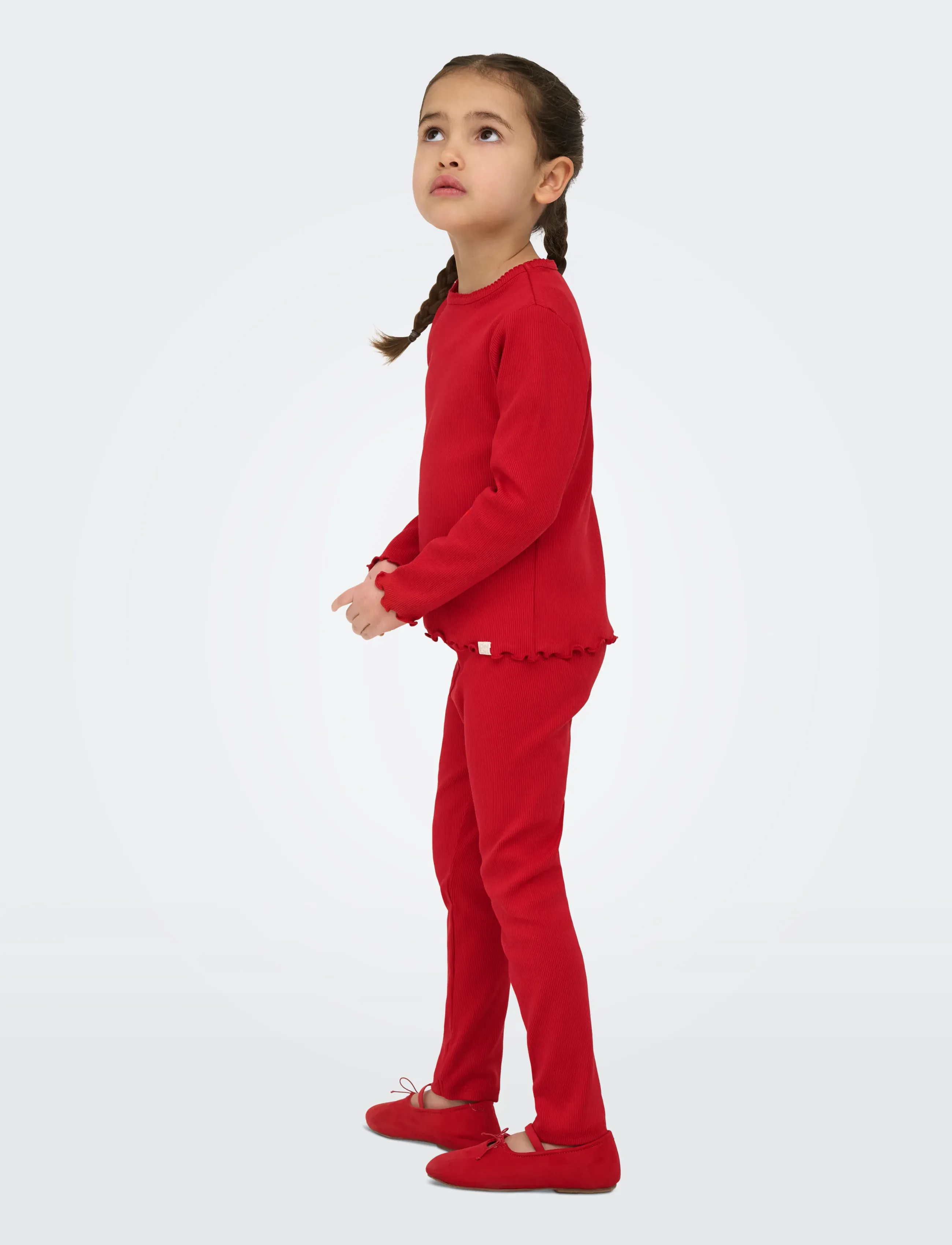 Kids Only - KMGTRINNY SLD LS ONECK TOP JRS NOOS - langärmelig - salsa - 5