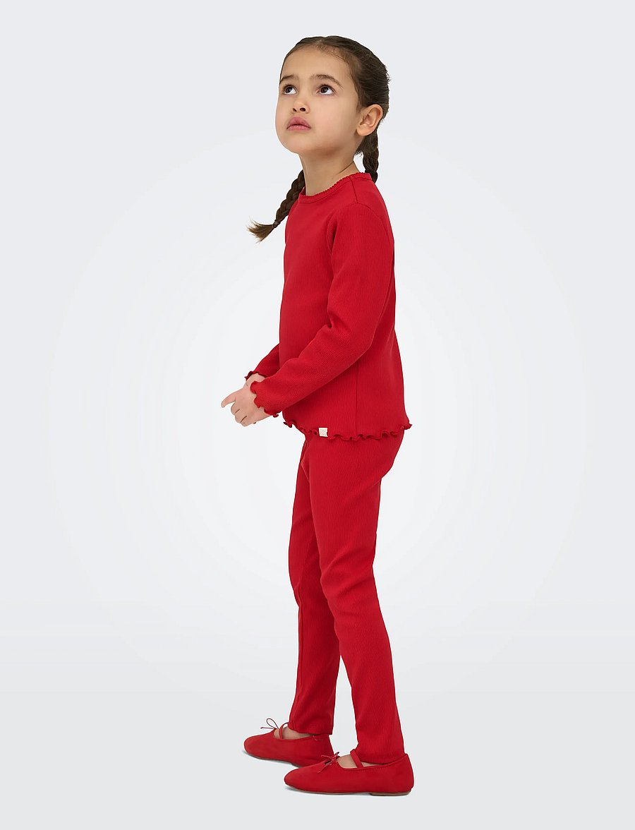 Kids Only - KMGTRINNY SLD LS ONECK TOP JRS NOOS - langärmelig - salsa - 5