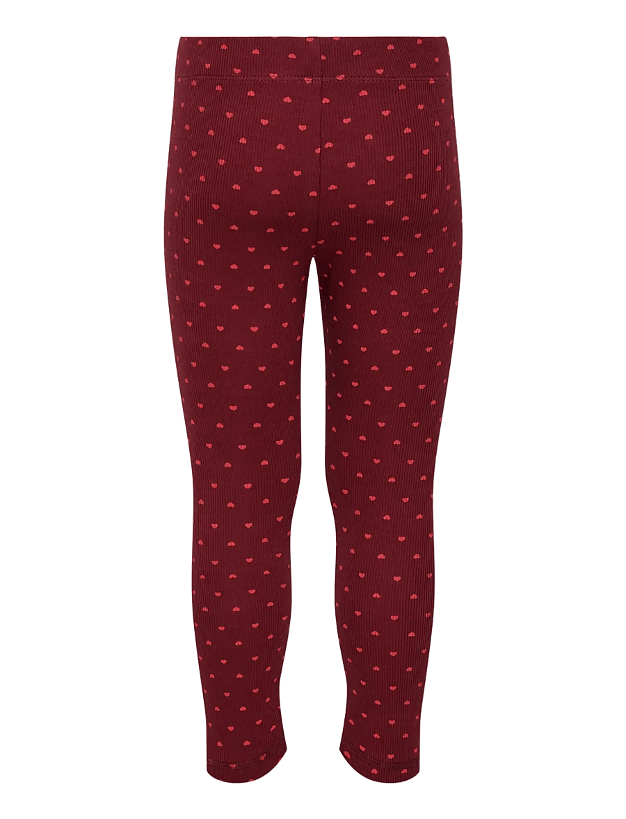 Kids Only - KMGTRINNY AOP BSC LEGGING JRS NOOS - leggings - cabernet - 1