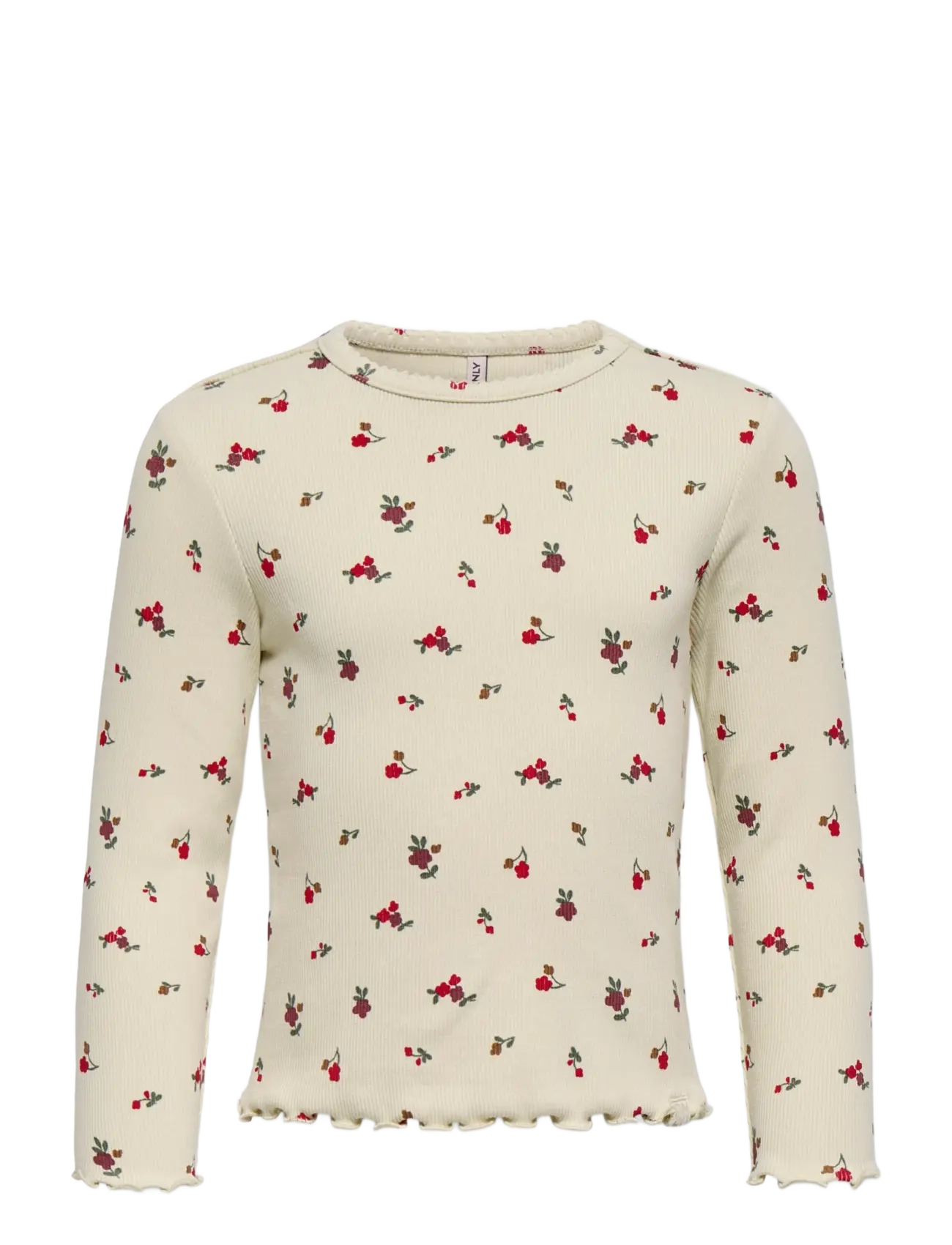 Kids Only KMGTRINNY AOP LS O-NCK TOP JRS NOOS - T-shirts - BIRCH / cream