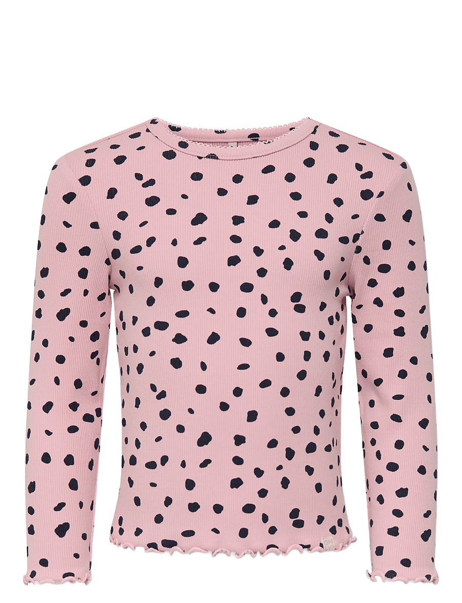Kids Only - KMGTRINNY LIFE AOP LS O-NCK TOP JRS NOOS - langärmelig - bleached mauve - 0