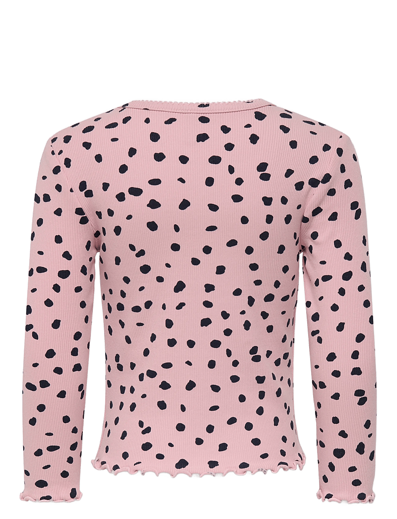 Kids Only - KMGTRINNY AOP LS O-NCK TOP JRS NOOS - langärmlige hemden - bleached mauve - 1