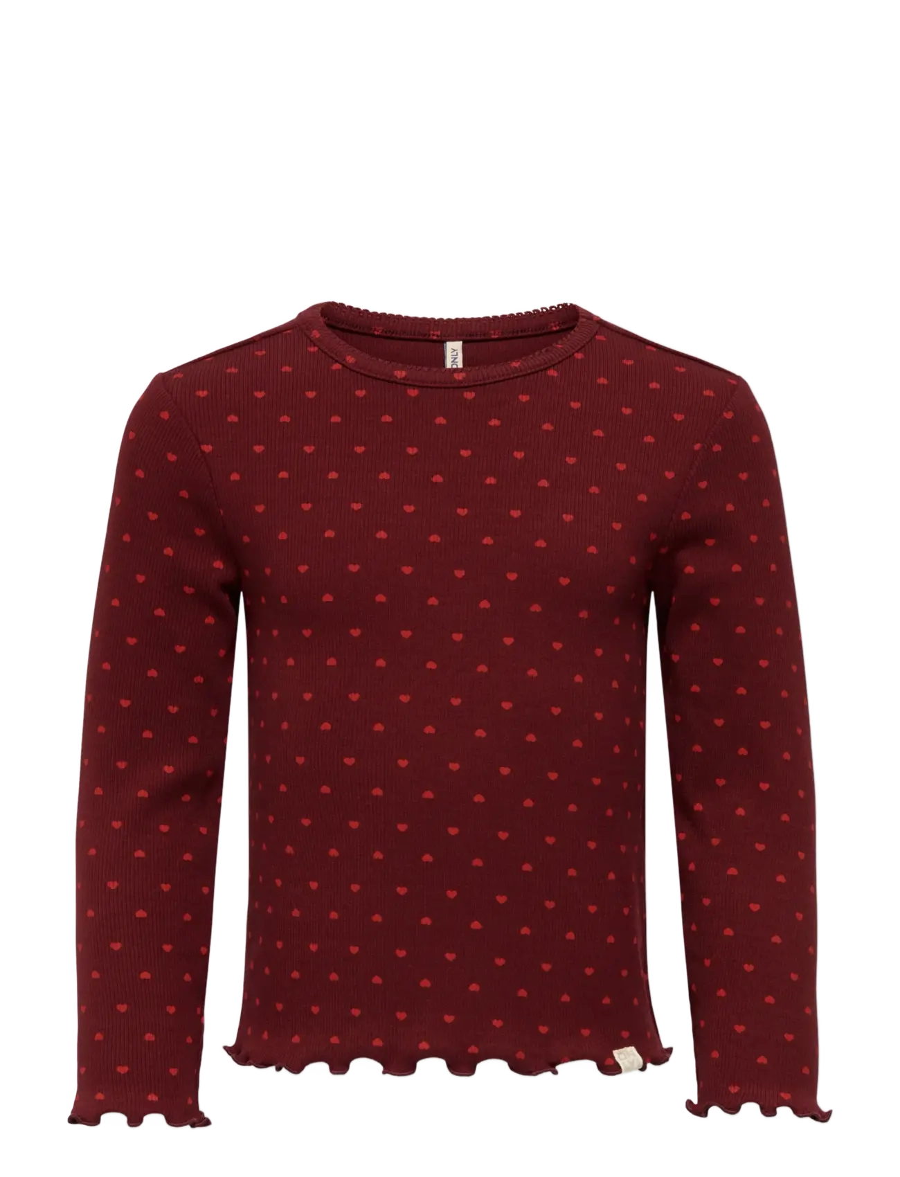 Kids Only Kmgtrinny Life Aop Ls O-Nck Top Jrs Noos, 92, T-shirts, Burgunderrot - Long-sleeved Kinder