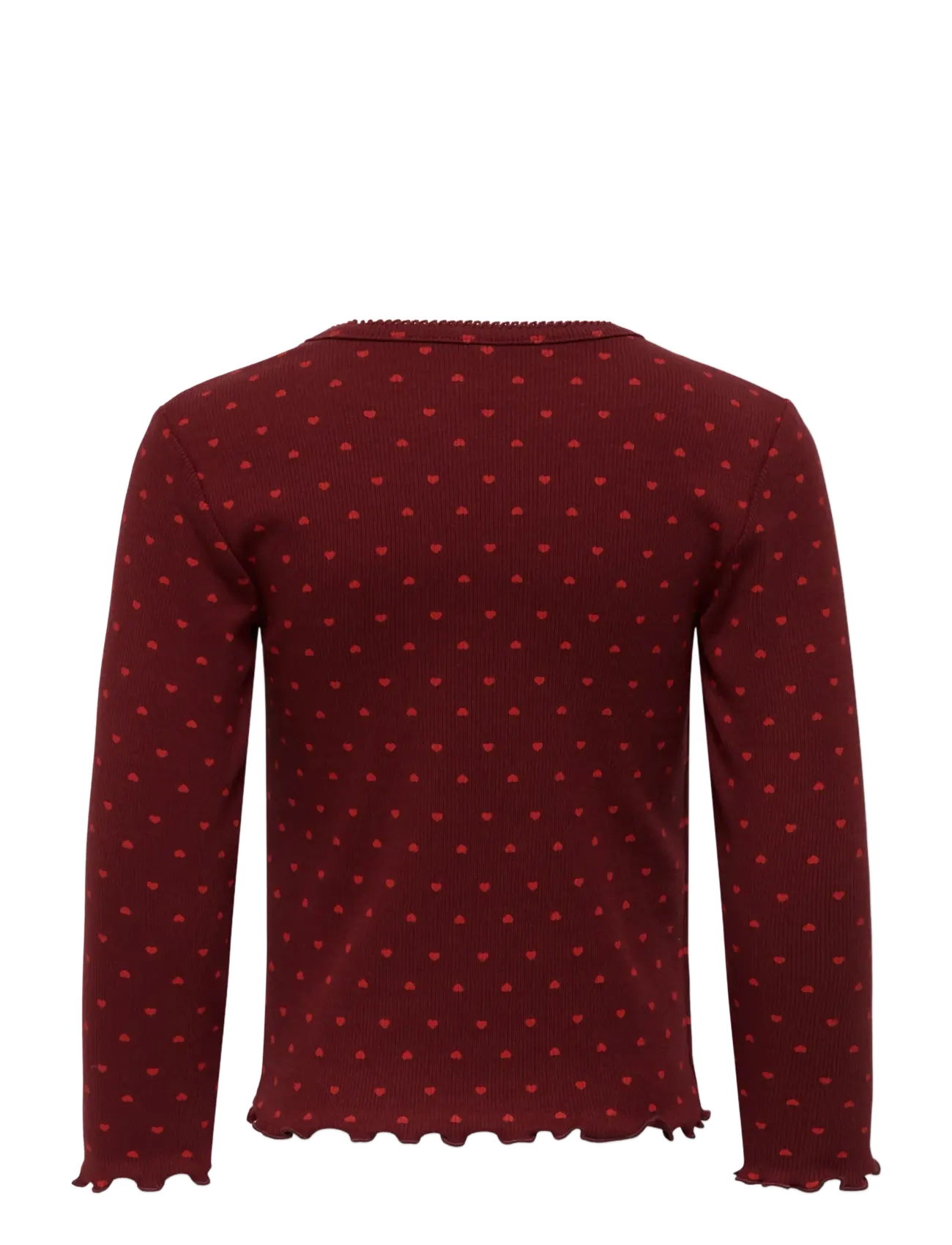 Kids Only - KMGTRINNY AOP LS O-NCK TOP JRS NOOS - t-shirts à manches longues - cabernet - 1