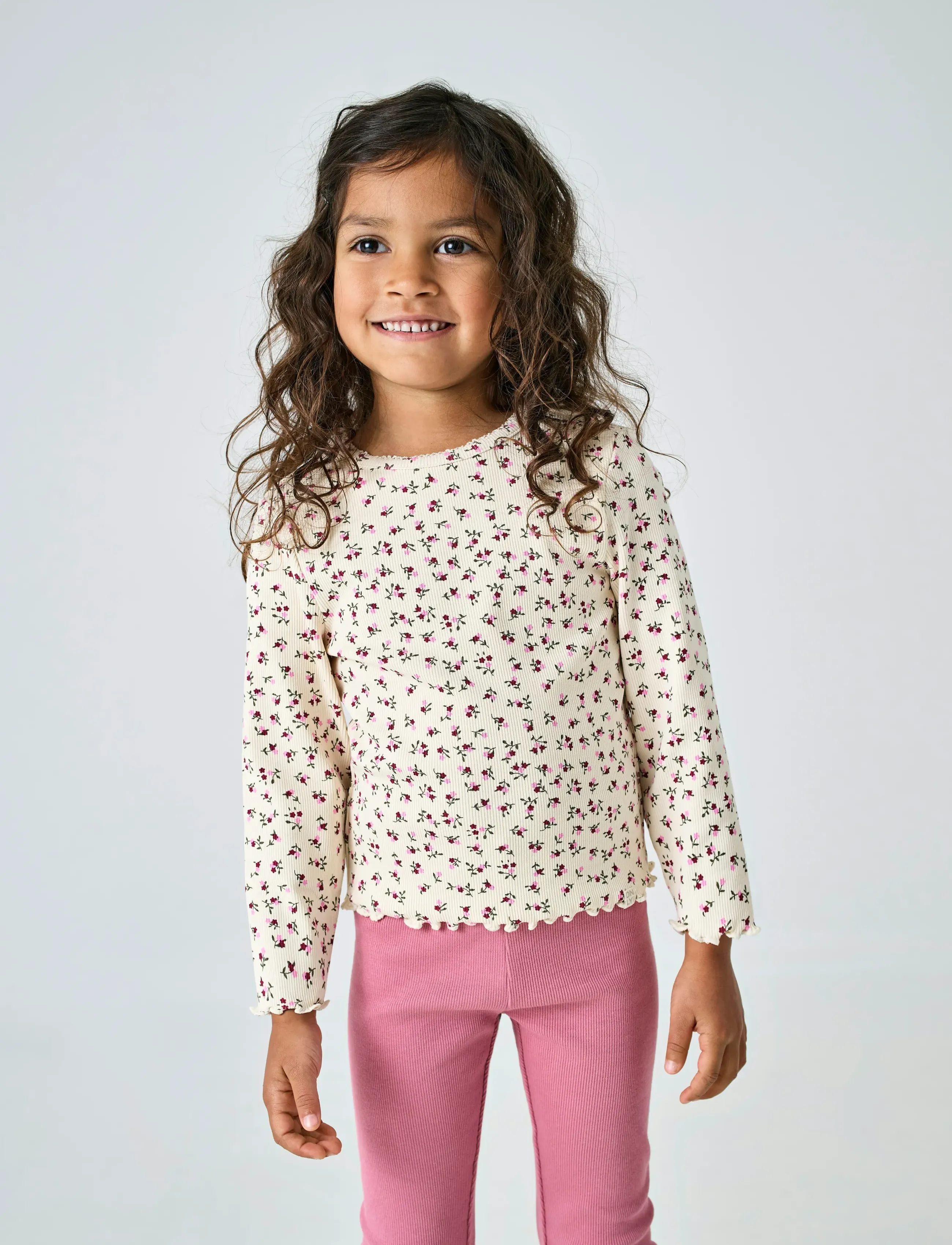 Kids Only - KMGTRINNY AOP LS O-NCK TOP JRS NOOS - pitkähihaiset t-paidat - whitecap gray - 3